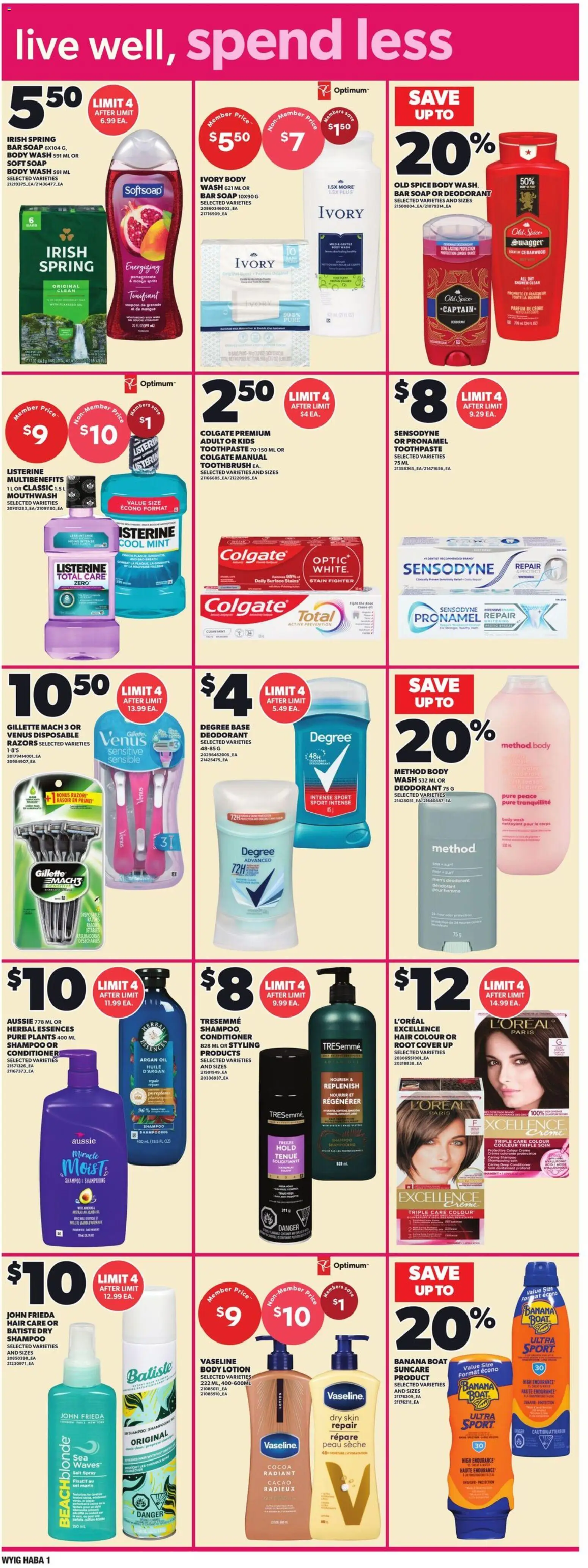 Loblaws flyer valid from Jul 2, 2026 | Page: 10 | Products: Shampoo, Soap, Deodorant, Shower