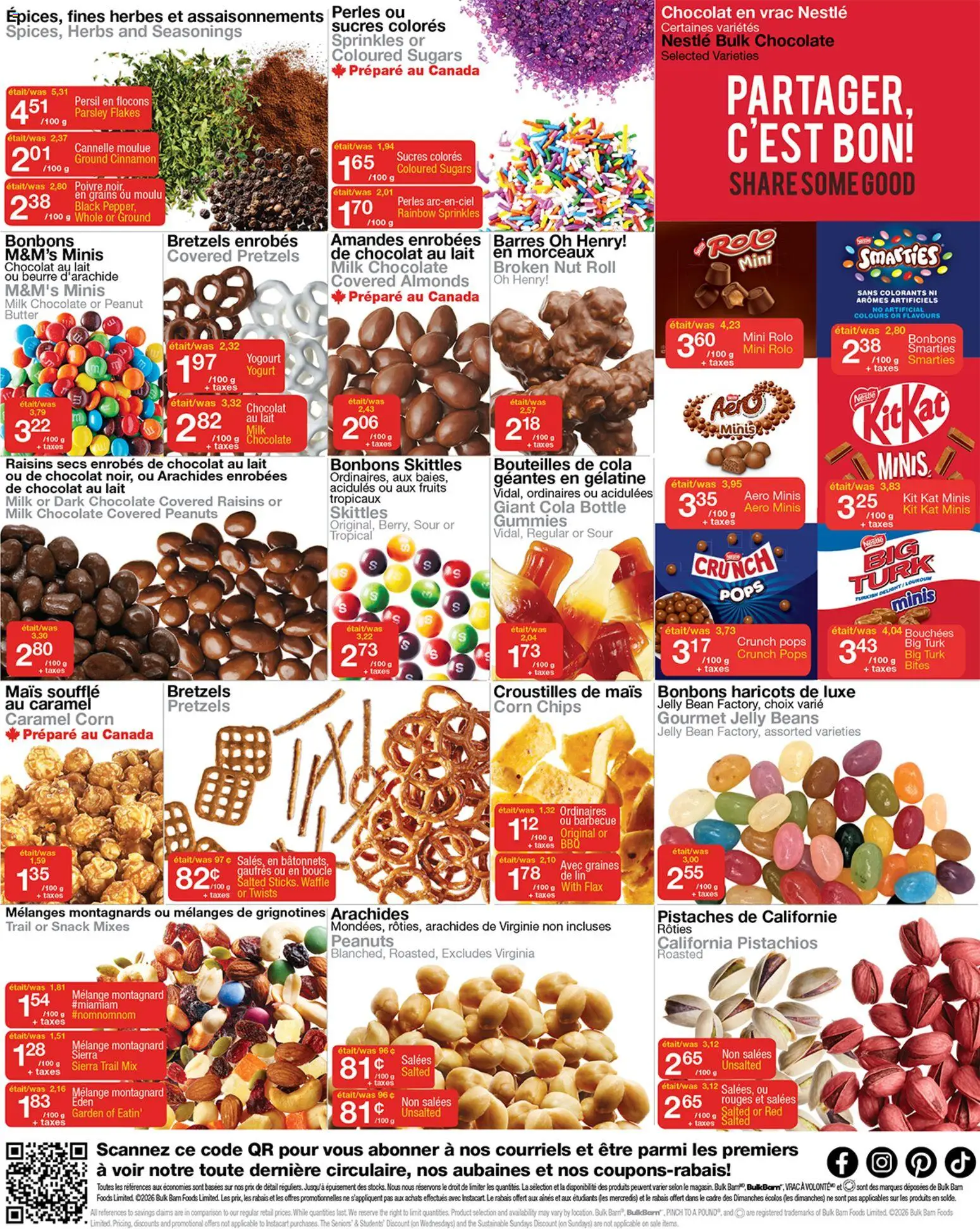 Bulk Barn flyer valid from 30.04.2026 | Page: 2 | Products: Flakes, Butter, Yogurt, Chocolate