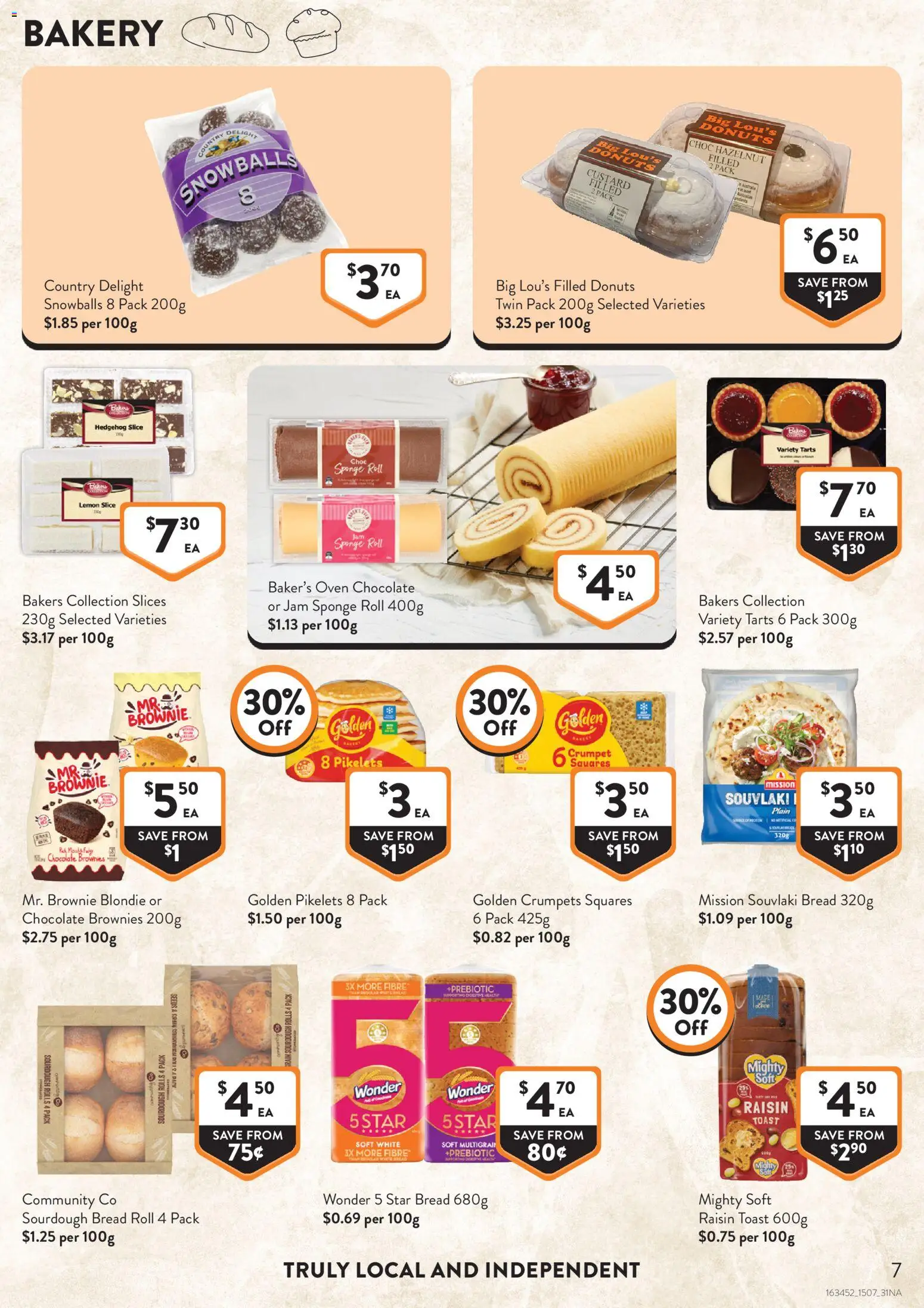 Foodworks catalogue - valid from 15/07/2026 | Page: 7 | Products: Donuts, Sponge, Toast, Oven