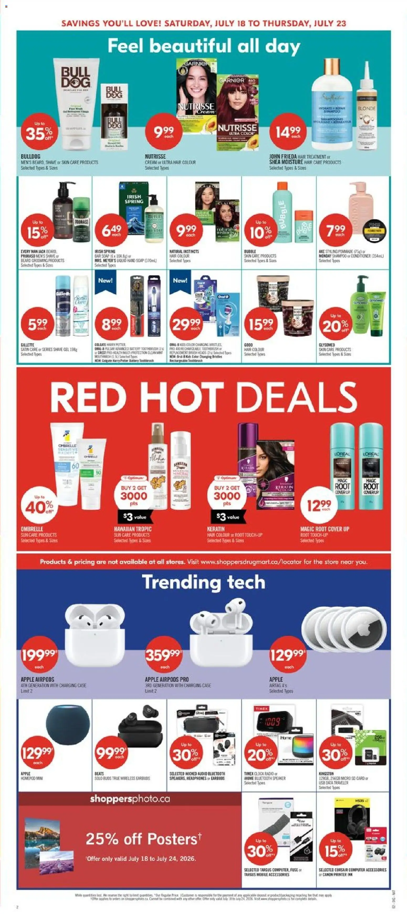 Shoppers flyer valid from Jul 17, 2026 | Page: 7 | Products: Computer, Audio, Radio, Speaker