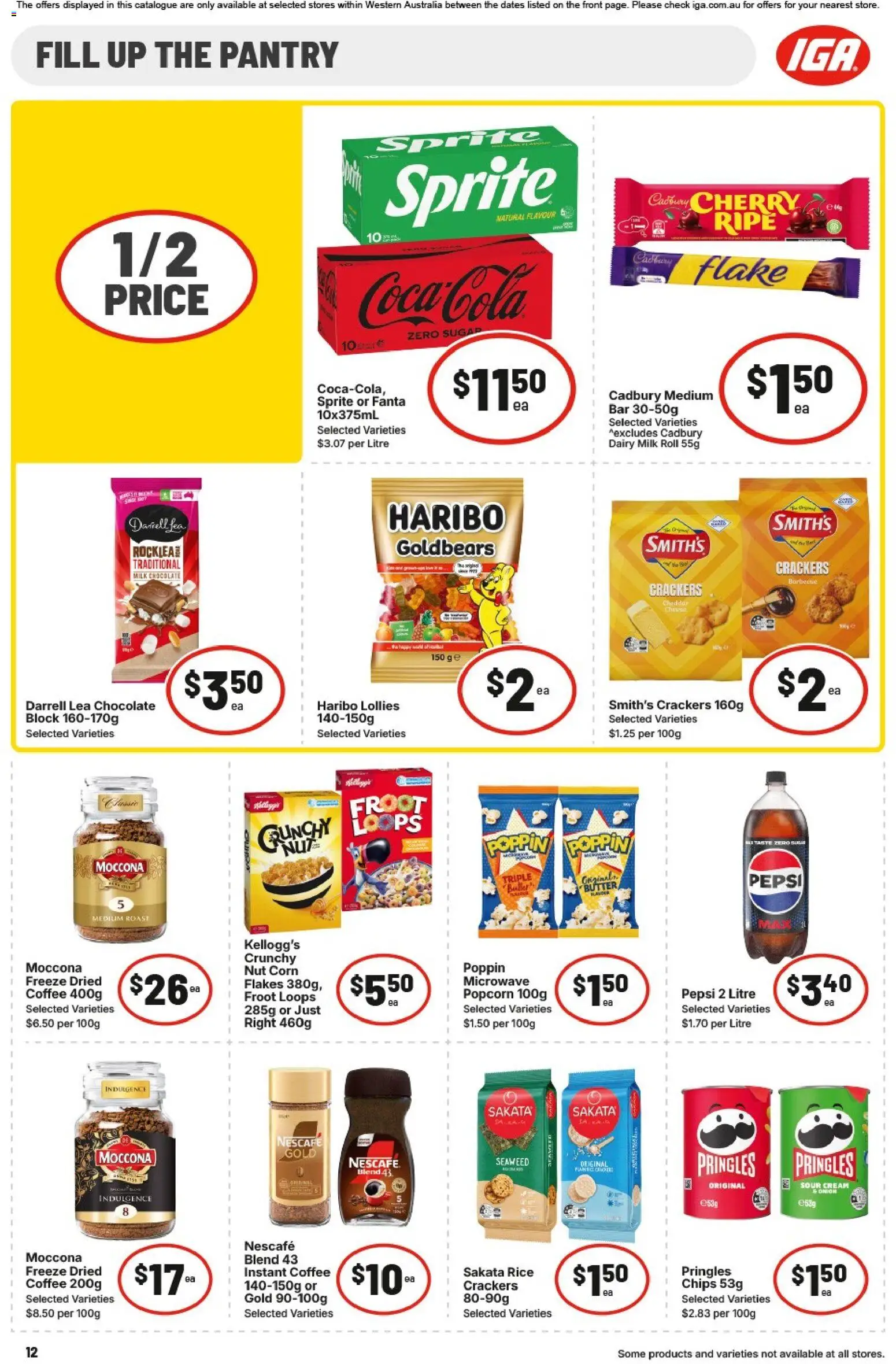 IGA catalogue - valid from 26/08/2026 | Page: 12 | Products: Coffee, Pepsi, Popcorn, Sprite