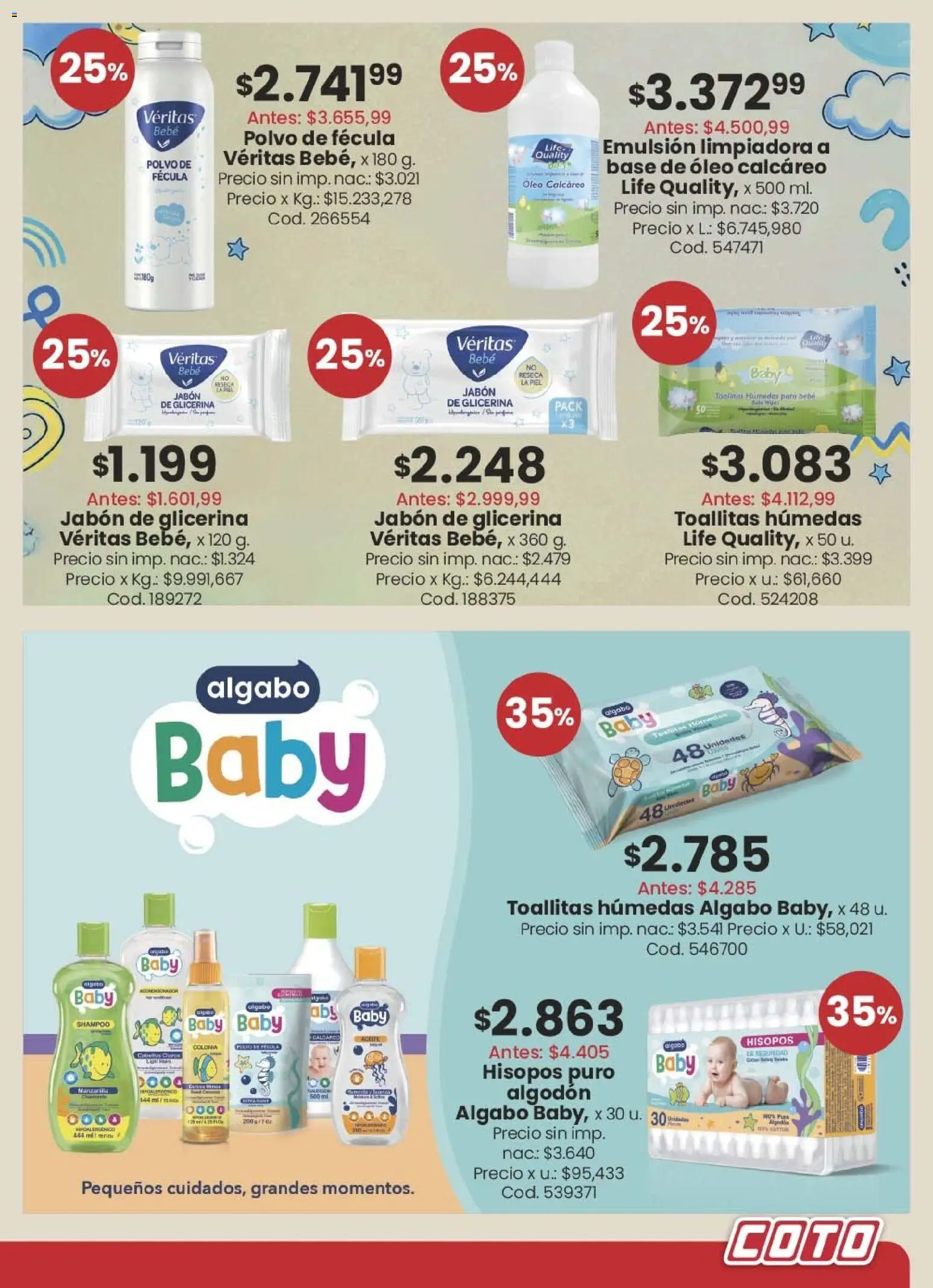 Coto - ESPECIAL Bebé │ válido desde el 29/06/2026 | Página: 5 | Productos: Algodón, Aceite, Shampoo, Emulsión