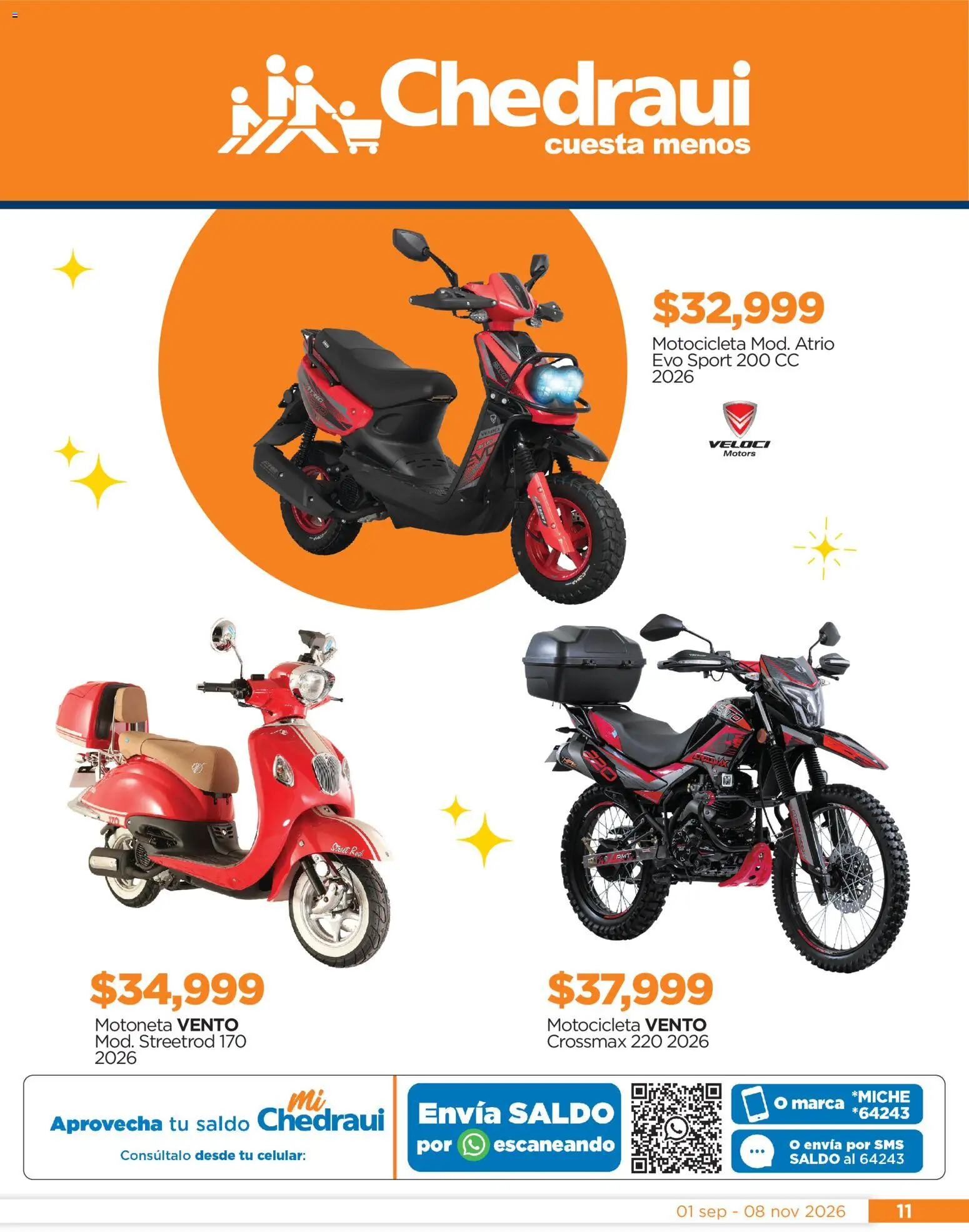 Nuevas ofertas de Chedraui válidas en toda la República Mexicana desde el 01/09/2026. ¡Encuentra las mejores ofertas en Chedraui Llegan los porti ofertones del otoño! | Página: 11