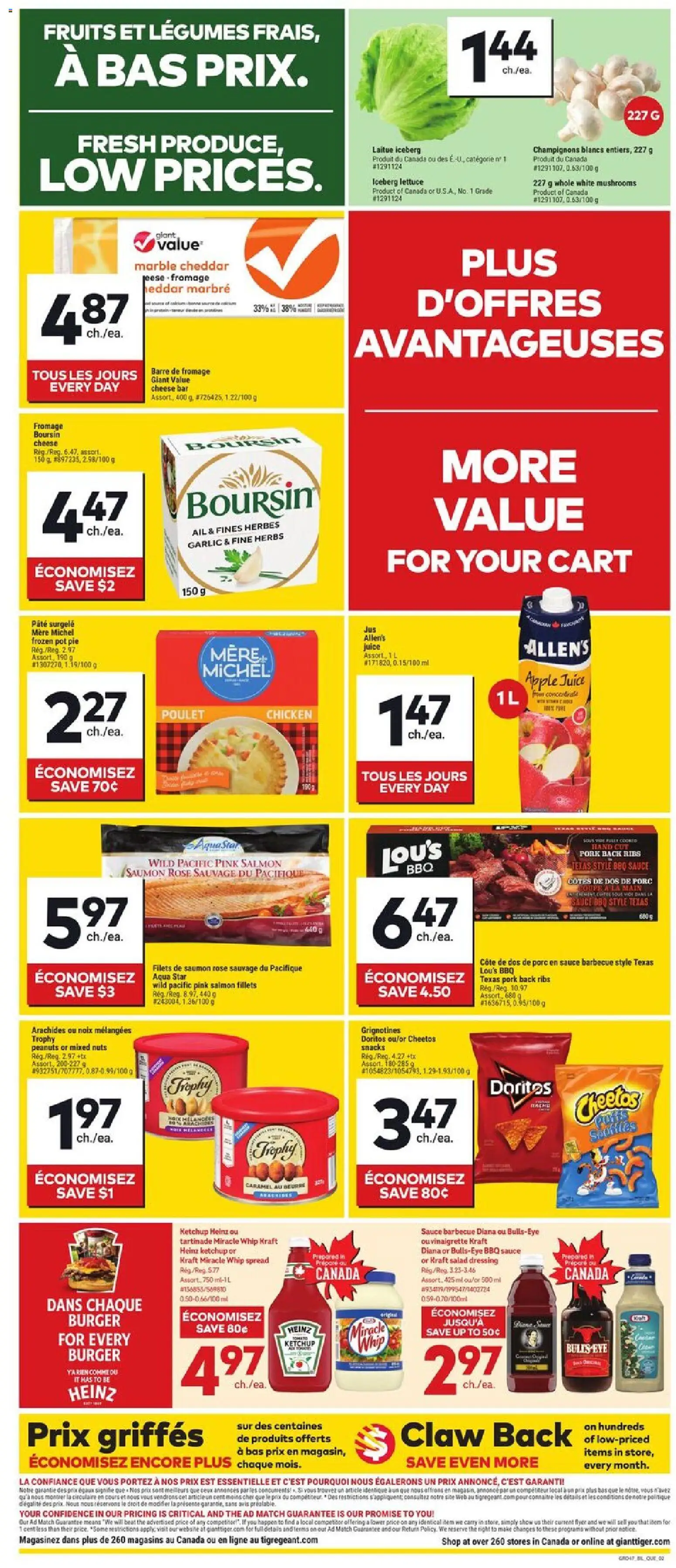 Giant Tiger flyer valid from Jun 24, 2026 | Page: 2 | Products: Nuts, Cheese, Juice, Pork