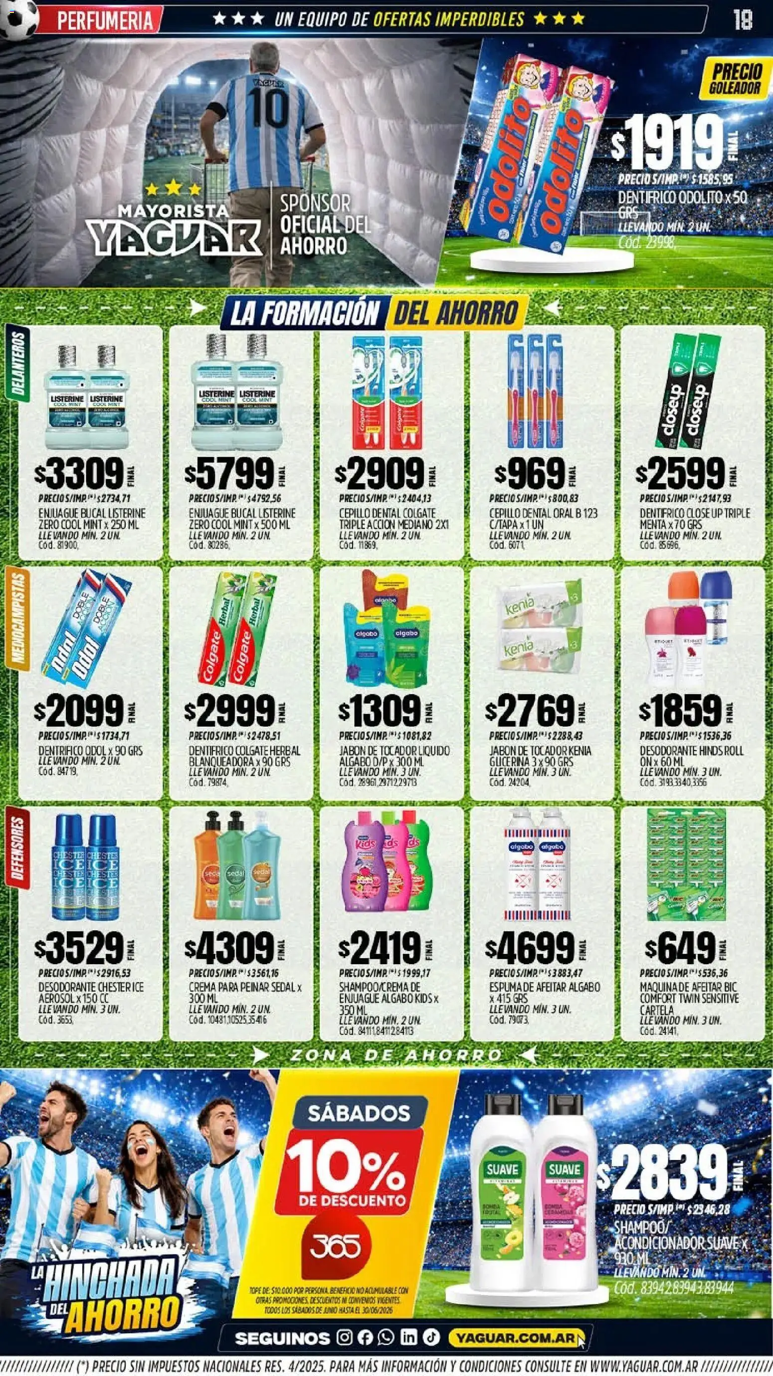 Yaguar - Oferta Semanal Chaco │ válido desde el 01.06.2026 | Página: 17 | Productos: Desodorante, Enjuague bucal, Espuma, Crema