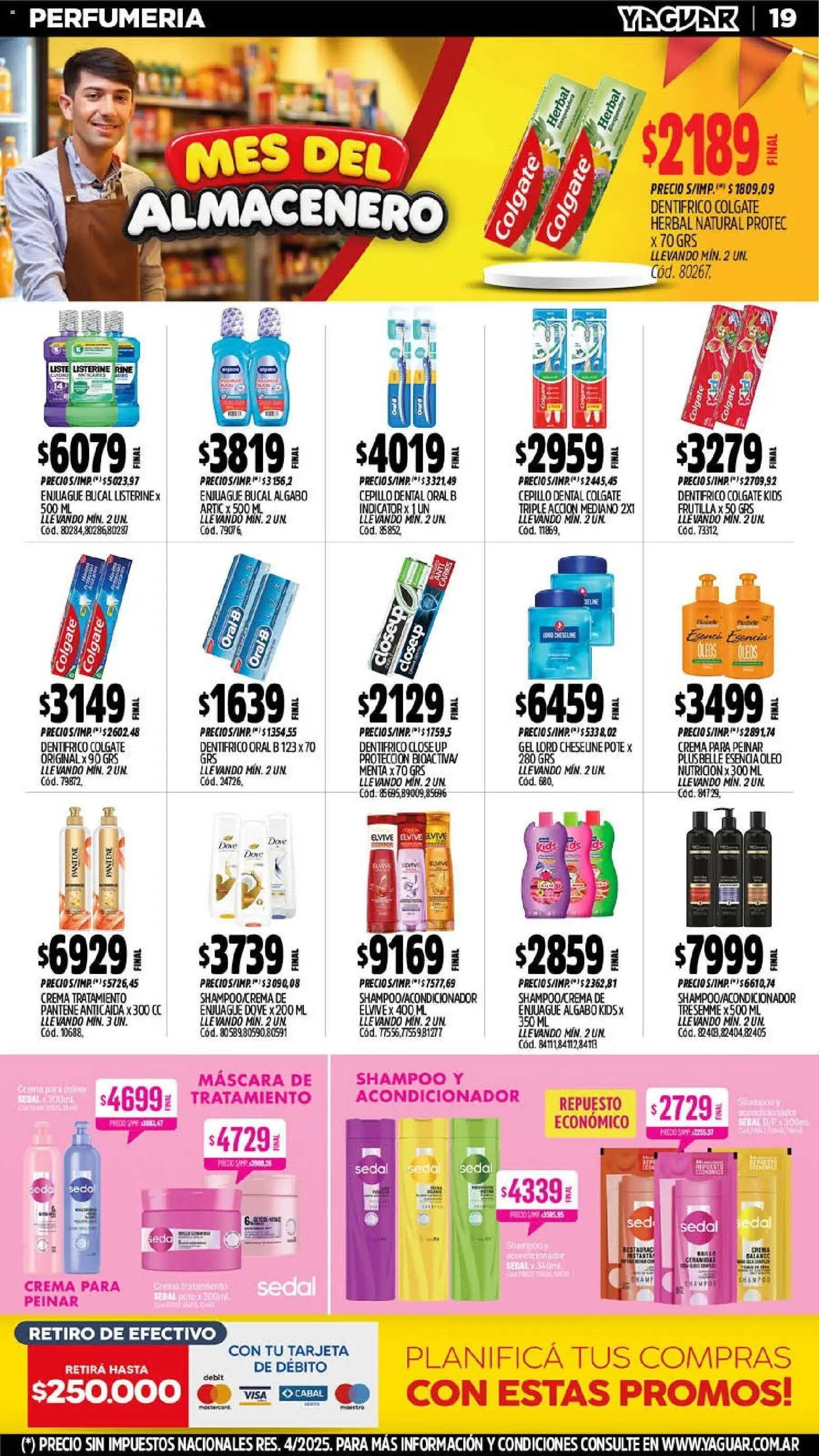 Yaguar - Oferta Semanal Mendoza │ válido desde el 14/09/2026 | Página: 19 | Productos: Cepillo, Máscara, Shampoo, Crema