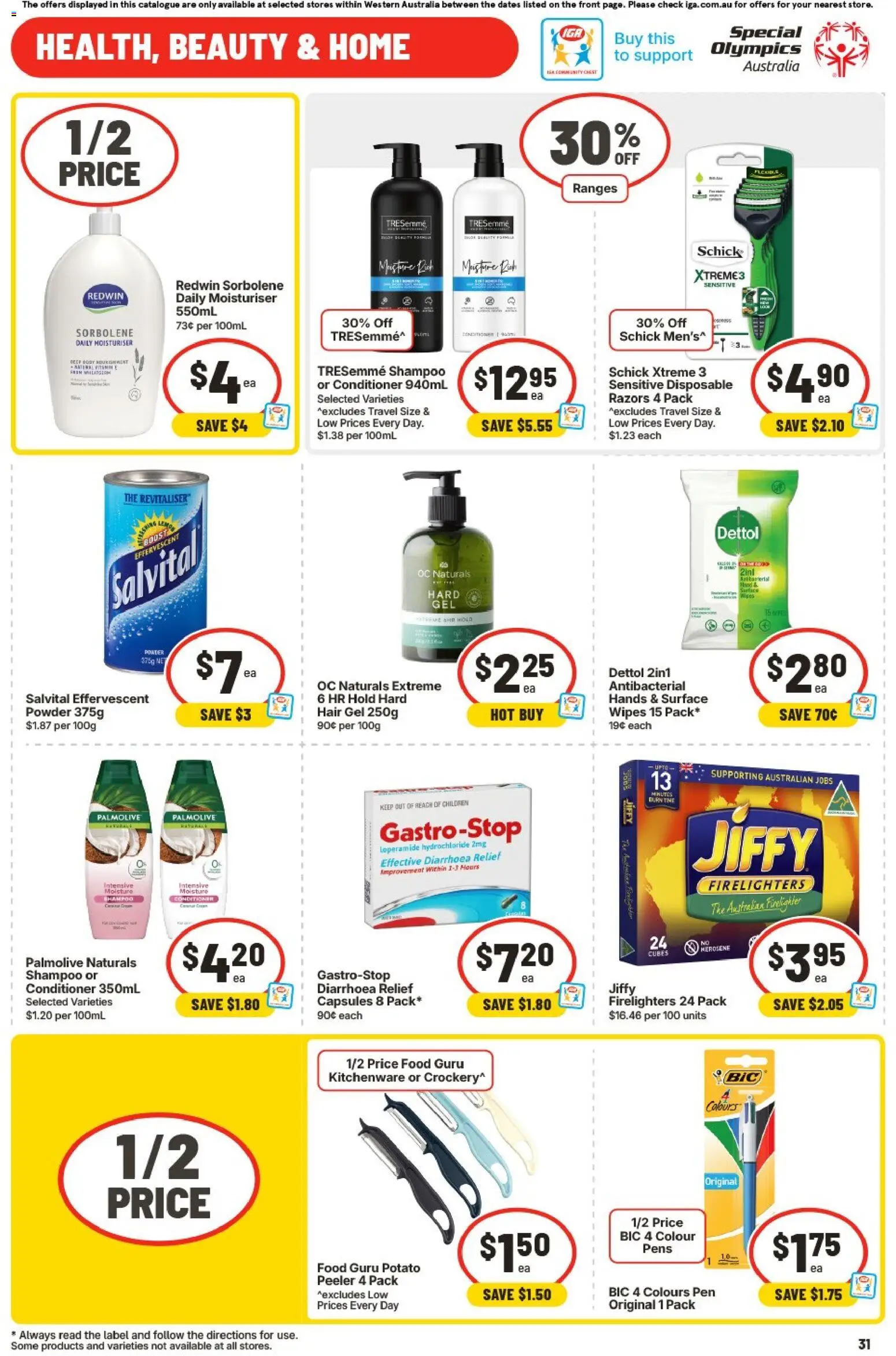 IGA catalogue - valid from 13.05.2026 | Page: 32 | Products: Conditioner, Moisturiser, Hair gel, Razors