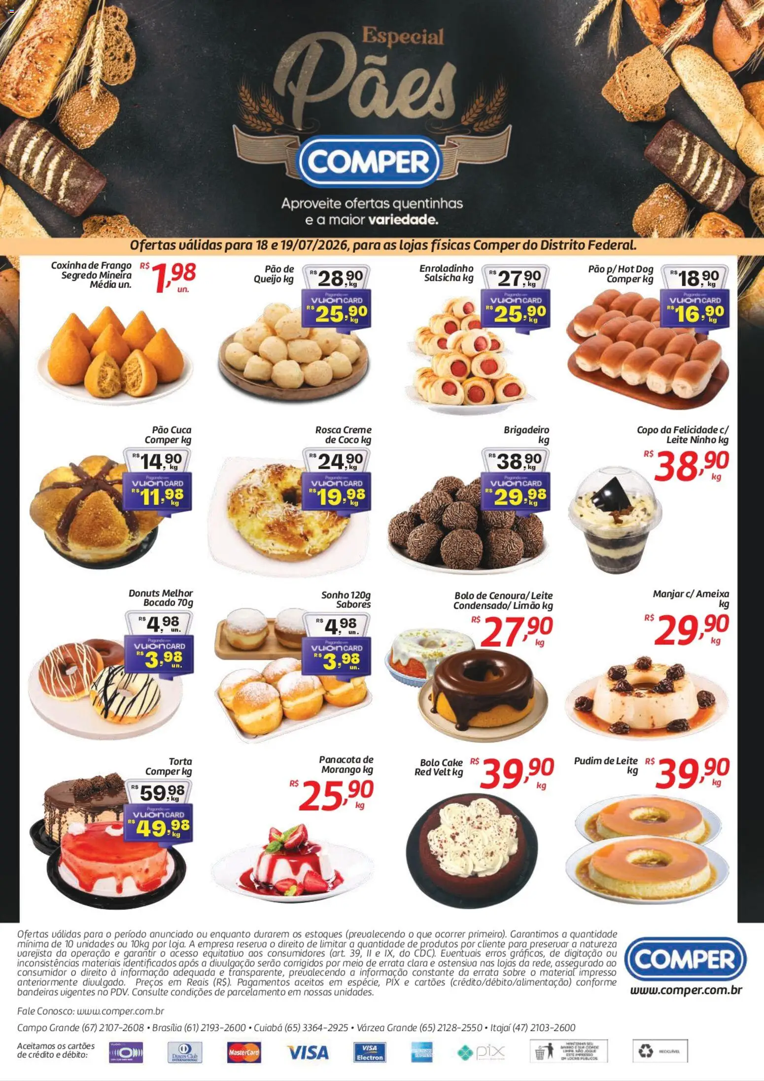 Comper Folheto - válido de 18/07/2026 | Página: 1 | Produtos: Coco, Leite, Queijo, Pão