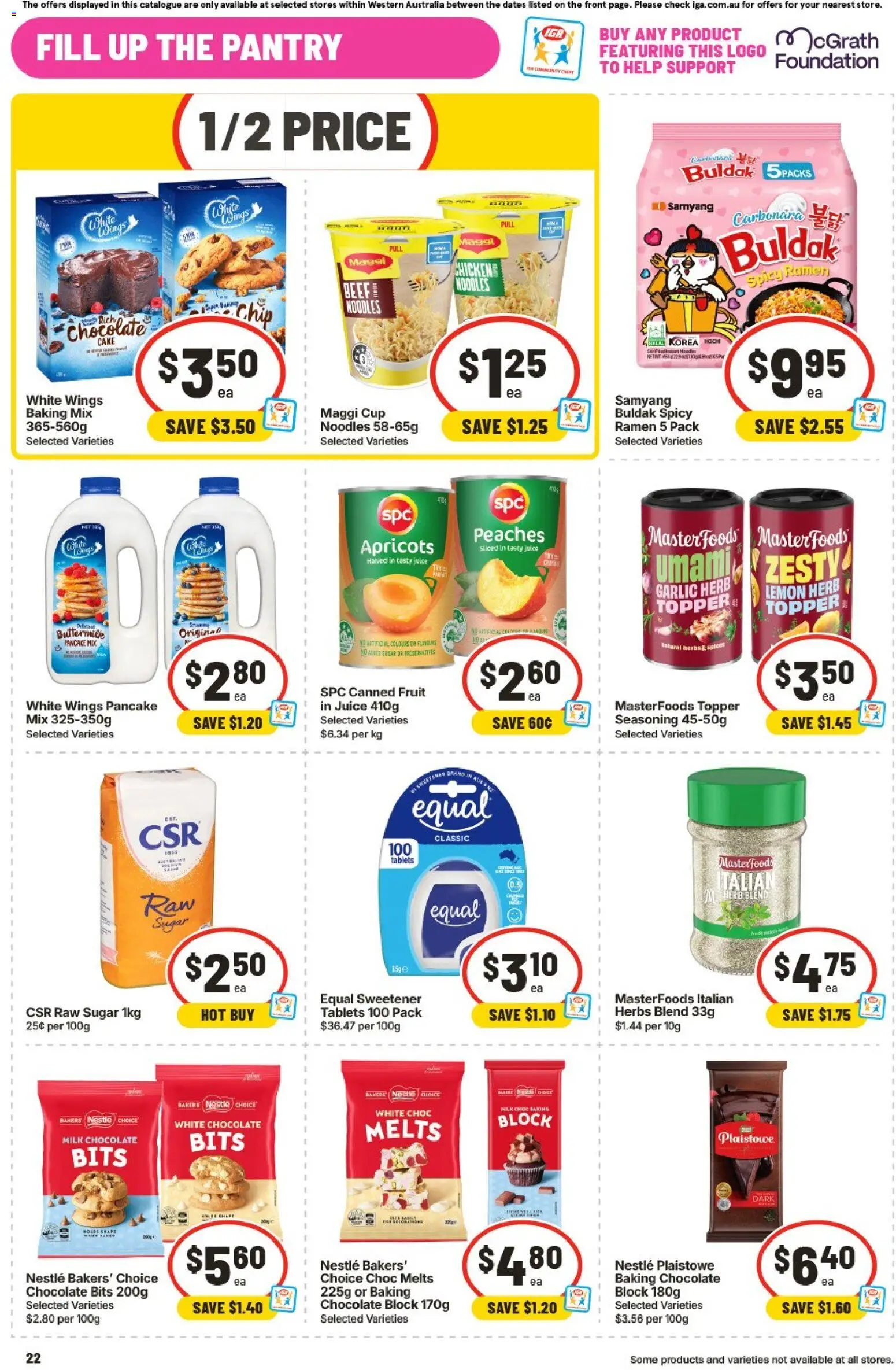IGA catalogue - valid from 09/09/2026 | Page: 23 | Products: Peaches, Chocolate, Noodles, Apricots