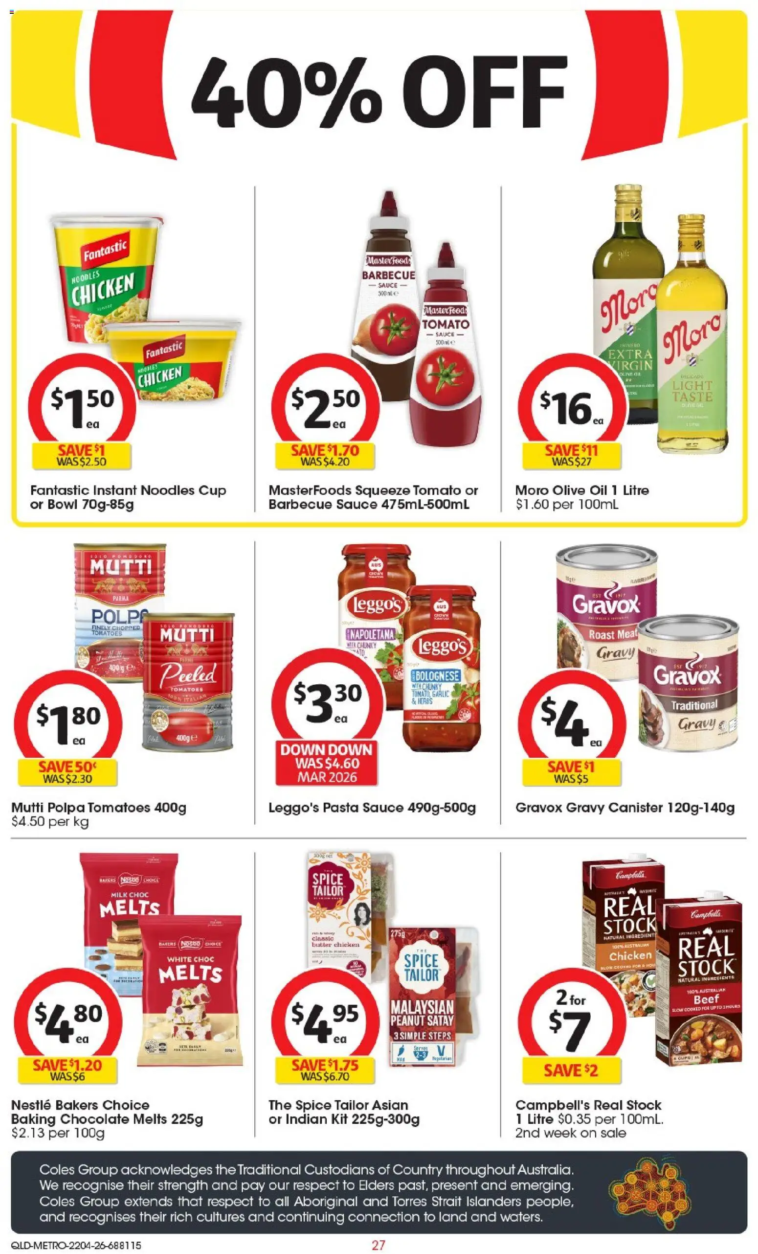 Coles catalogue - valid from 22.04.2026 | Page: 27 | Products: Light, Chicken, Sauce, Garlic