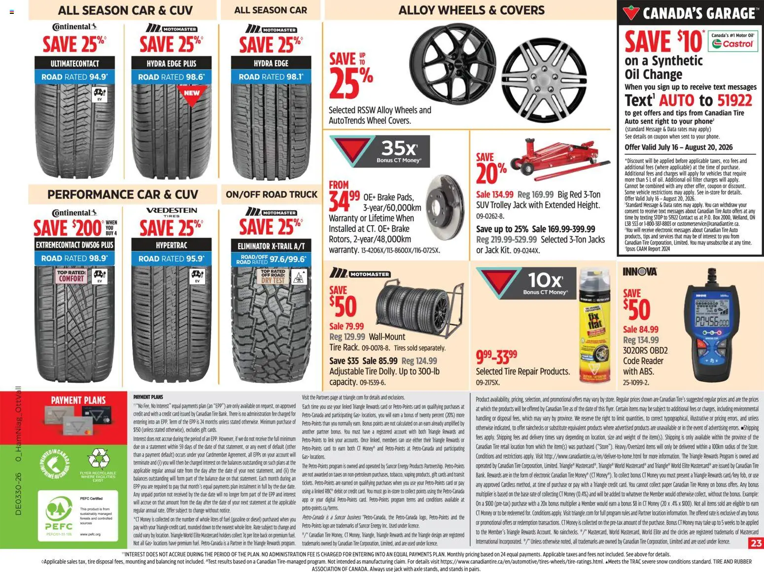 Canadian Tire flyer valid from Jul 23, 2026 | Page: 23 | Products: Phone, Box, Oil