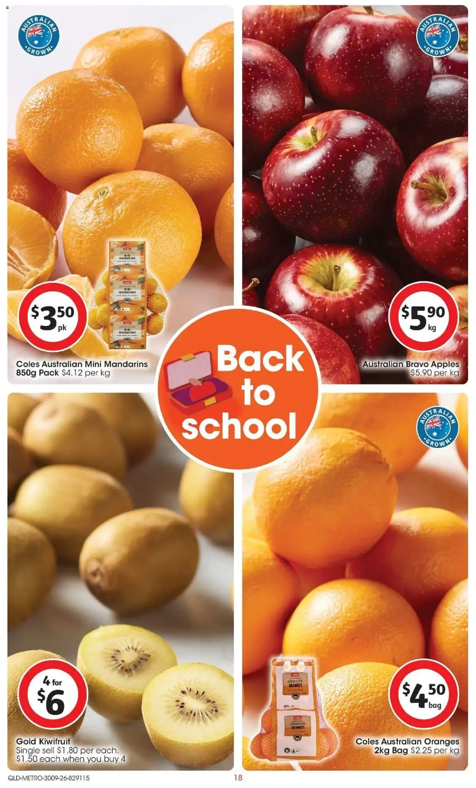 Coles catalogue - valid from 30/09/2026 | Page: 18 | Products: Oranges, Kiwifruit, Mandarins, Bag