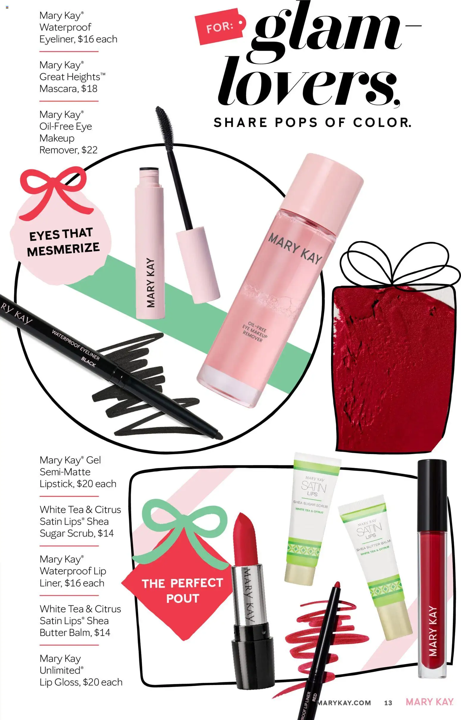 Mary Kay The Look Fall/Holiday 2026 - valid from 09/16/2026 | Page: 13 | Products: White tea, Eyeliner, Butter, Sugar