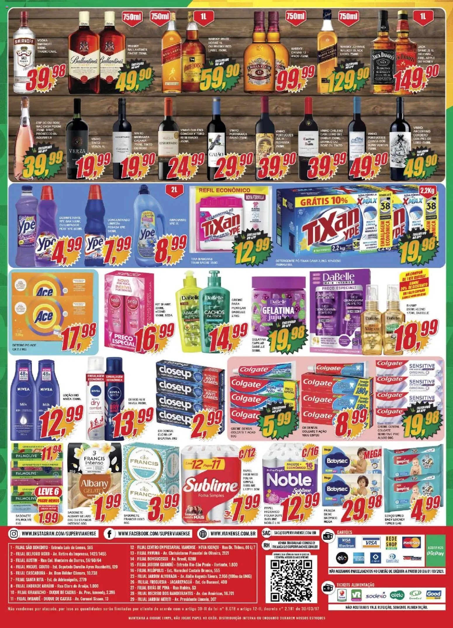 Vianense Folheto - válido de 14/08/2026 | Página: 4 | Produtos: Pó, Tira manchas, Whisky, Detergente