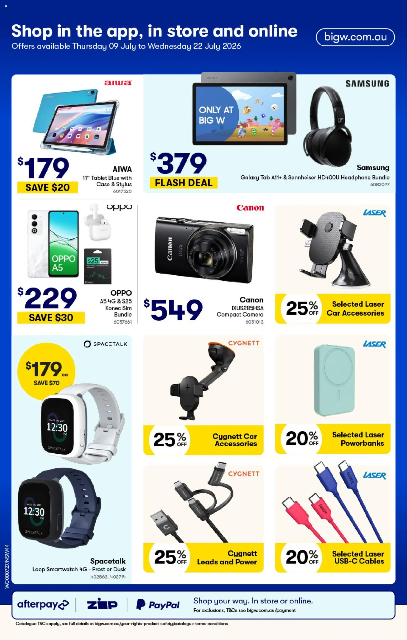 Woolworths catalogue - valid from 08/07/2026 | Page: 44 | Products: Accessories, Tablet, Camera, Smartwatch