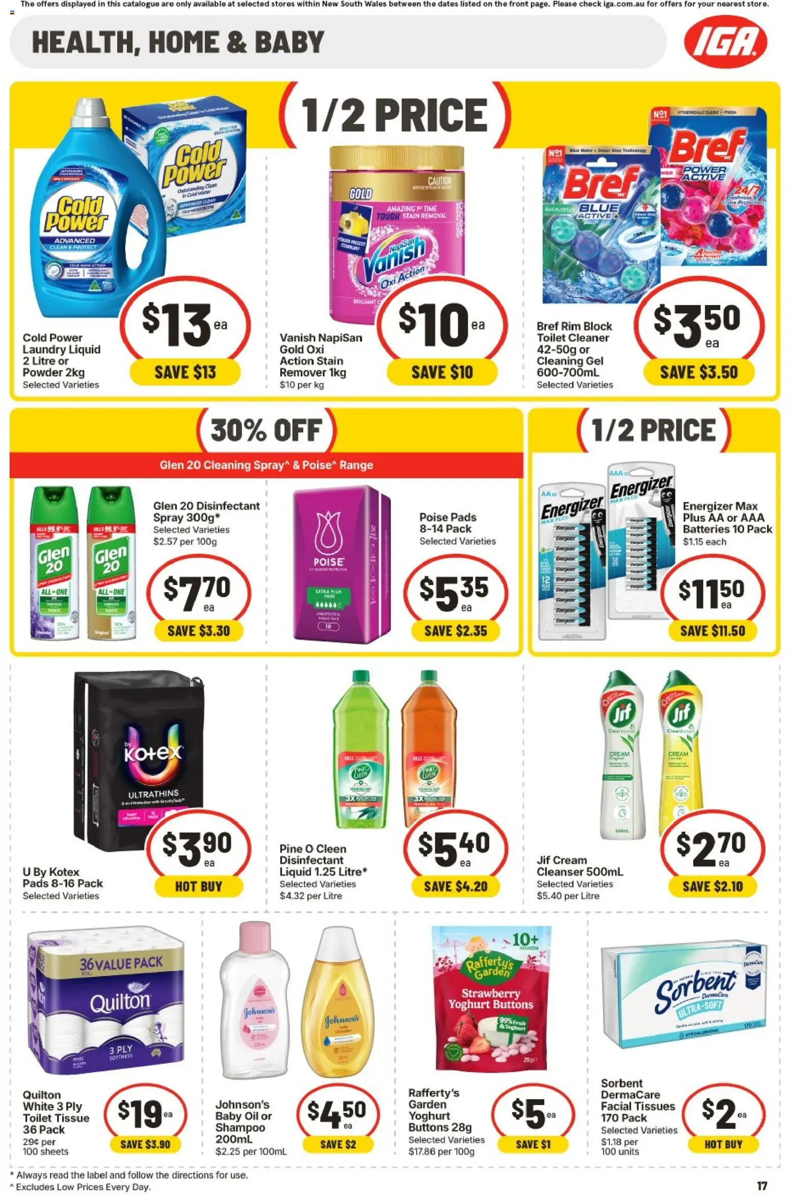 IGA catalogue - valid from 30/09/2026 | Page: 14 | Products: Oil, Water, Laundry, Tissues
