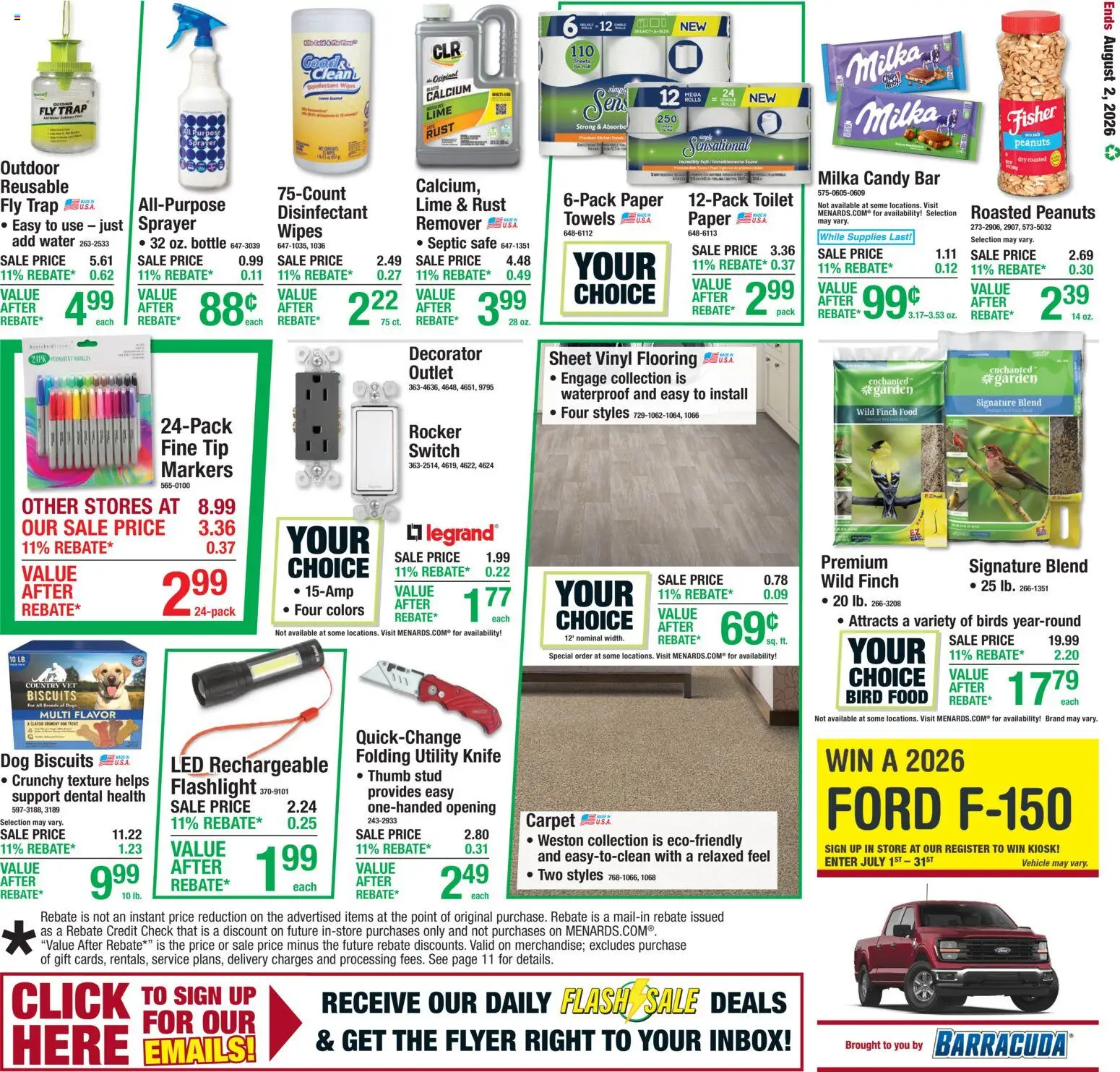 Menards Weekly Ad - valid from 07/23/2026 | Page: 19 | Products: Hoe, Carpet, Water, Lime