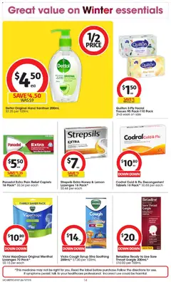 Preview of Coles catalogue - valid from 01/07/2026 | Page: 14 | Products: Honey, Treatment, Tablets, Pain relief