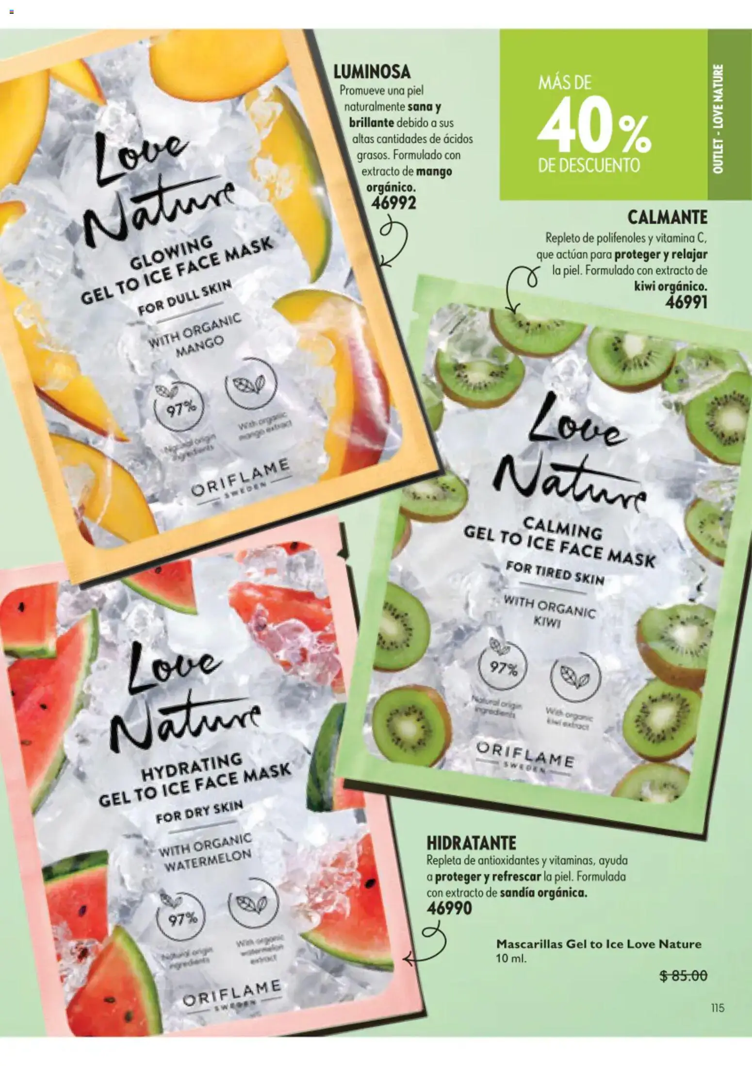 Nuevas ofertas de Oriflame válidas en toda la República Mexicana desde el 01/08/2026. ¡Encuentra las mejores ofertas en Oriflame campaña 11 2026! | Página: 115 | Productos: Sandía, Mango, Kiwi