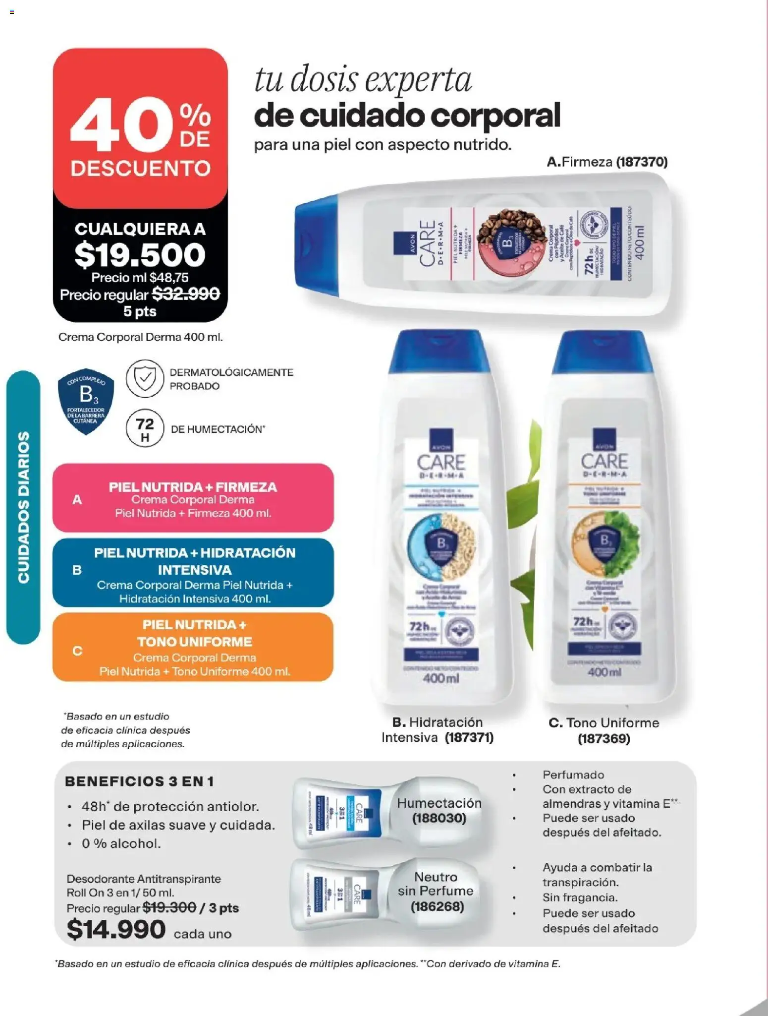 Avon revista - valida desde el 16/08/2026 | Página: 132 | Productos: Almendras, Crema, Desodorante, Antitranspirante