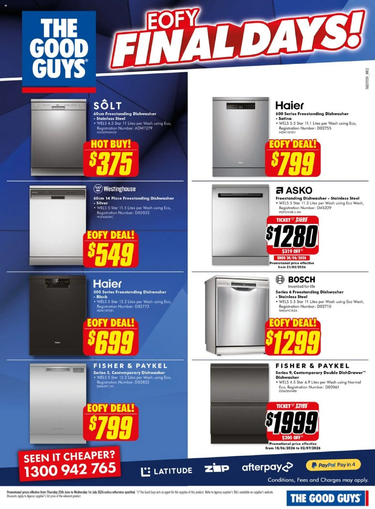 The Good Guys catalogue - valid from 25/06/2026 | Page: 14 | Products: Dishwasher