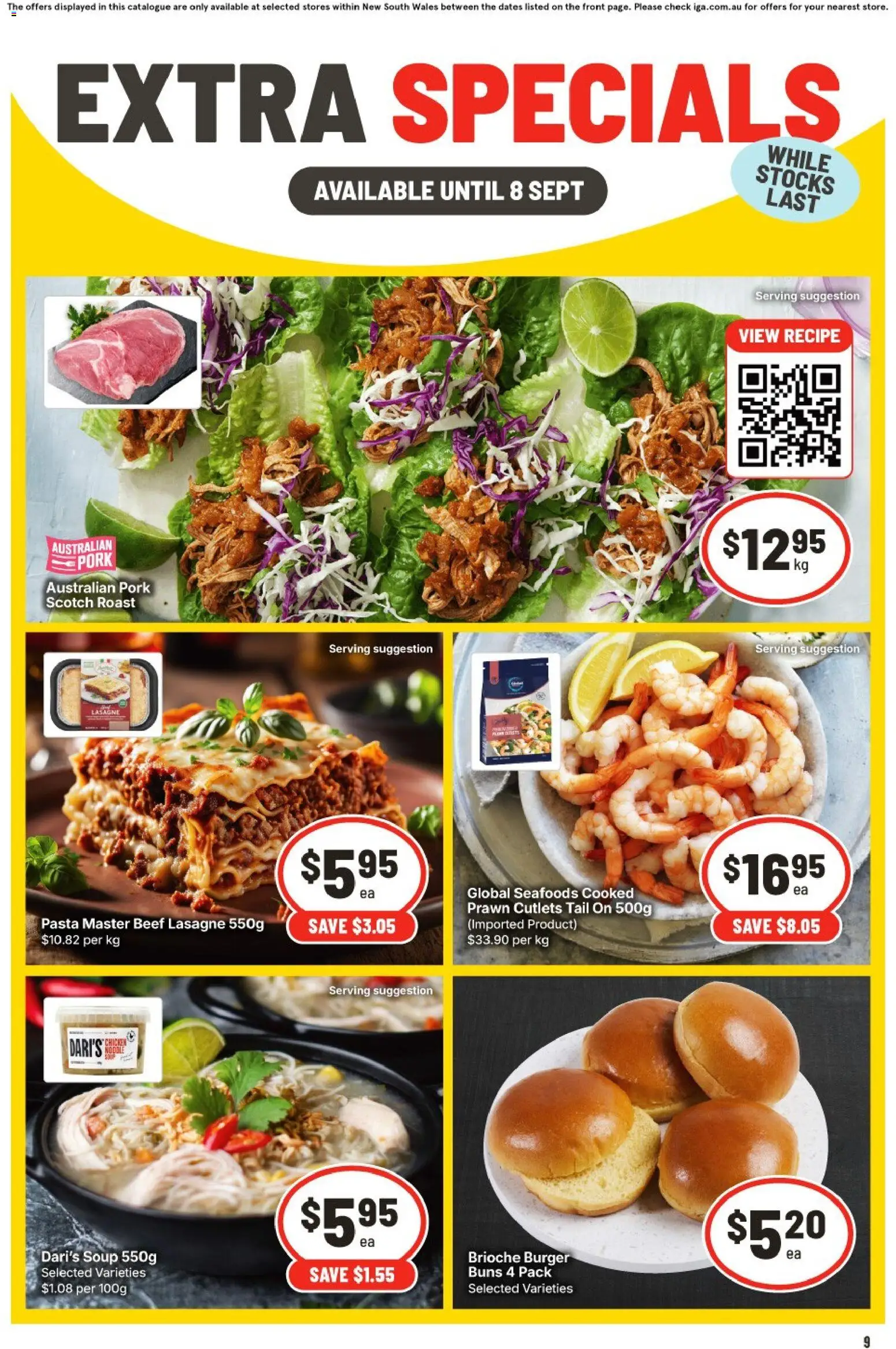 IGA catalogue - valid from 26/08/2026 | Page: 9 | Products: Pork, Pasta, Soup, Scotch