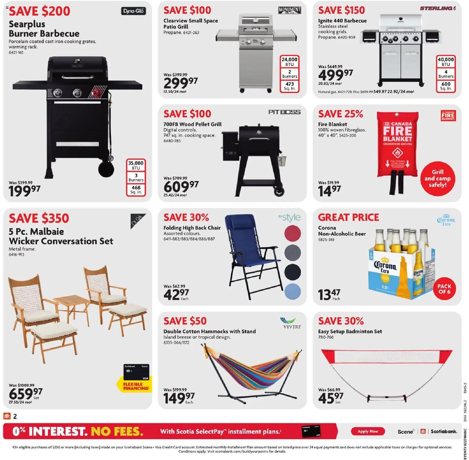 Home Hardware flyer valid from Jul 2, 2026 | Page: 3 | Products: Grill, Blanket, Chair, Beer