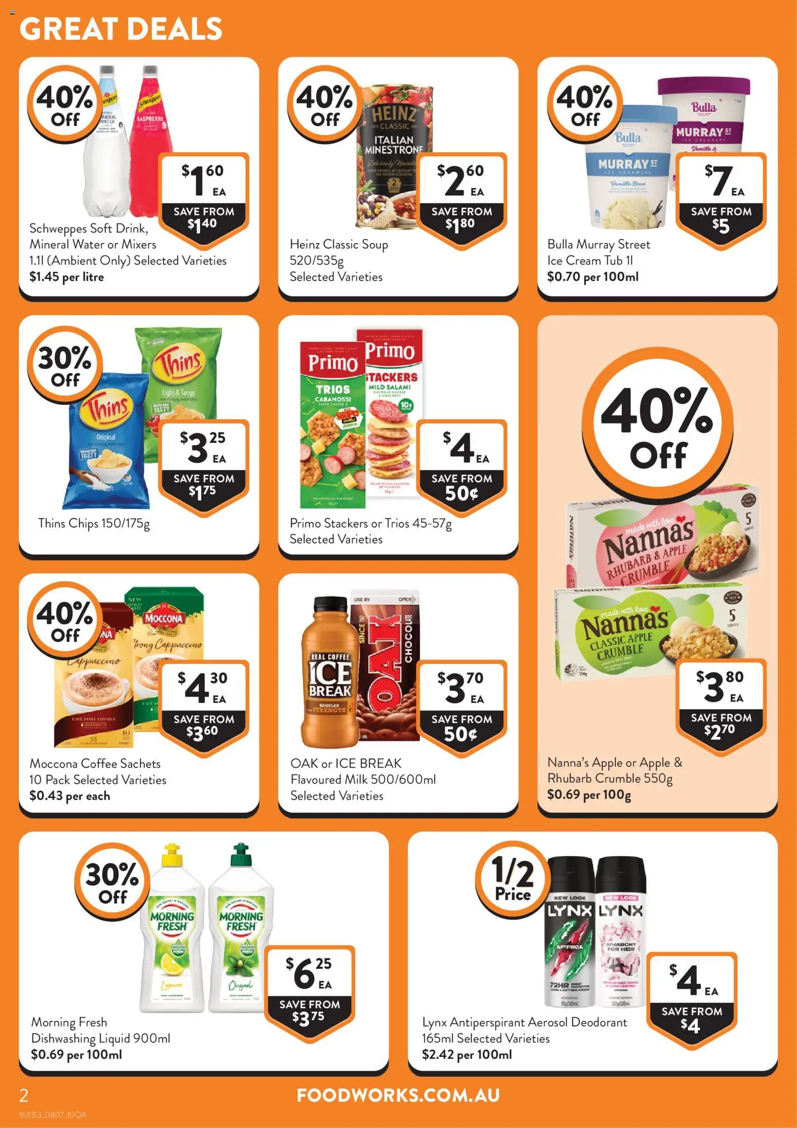 Foodworks catalogue - valid from 08/07/2026 | Page: 2 | Products: Chocolate, Water, Lemon, Raspberry