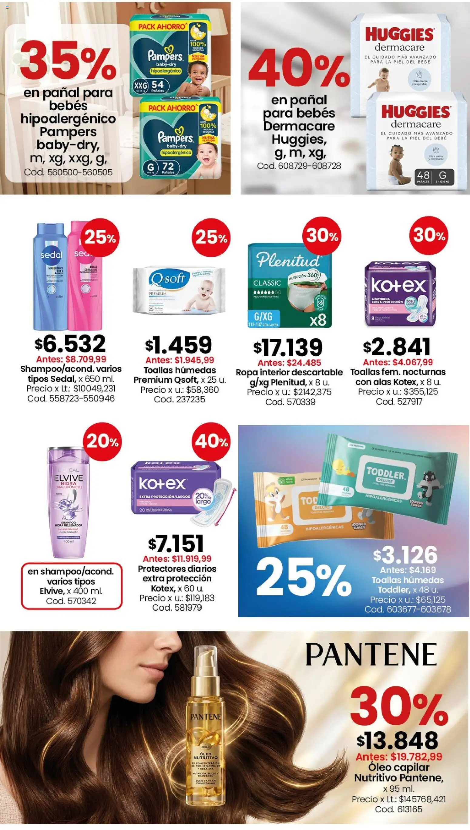Coto - Perfumería y limpieza │ válido desde el 15.06.2026 | Página: 4 | Productos: Toallas, Shampoo, Ropa interior, Protectores diarios