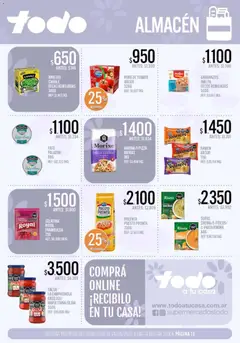 Vista previa Supermercados TODO - Ofertas válido desde el 11/08/2026 | Página: 13 | Productos: Sopas, Harina, Polenta, Pure de Tomate