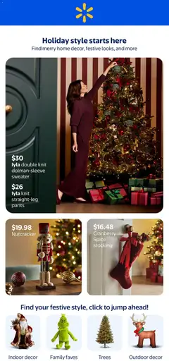 Preview of Walmart flyer - Holiday style starts here from shop Walmart valid from Oct 29, 2026