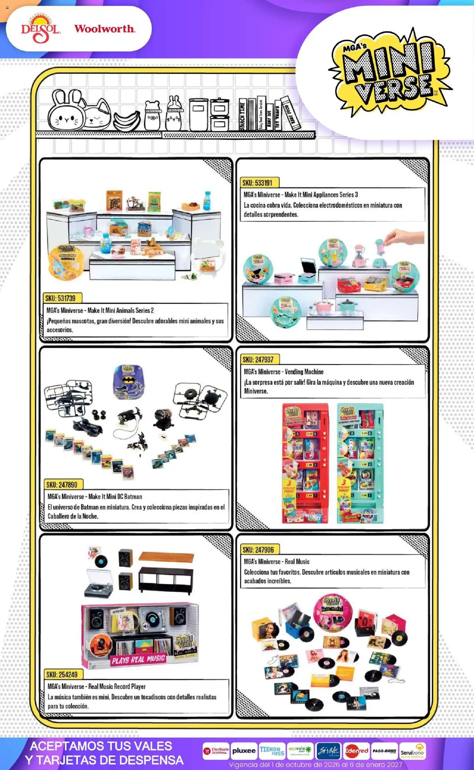 Nuevas ofertas de Del Sol y Woolworth válidas en toda la República Mexicana desde el 01/10/2026. ¡Encuentra las mejores ofertas en Del Sol y Woolworth catálogo El Castillo del Juguete! | Página: 69 | Productos: Cocina, Despensa