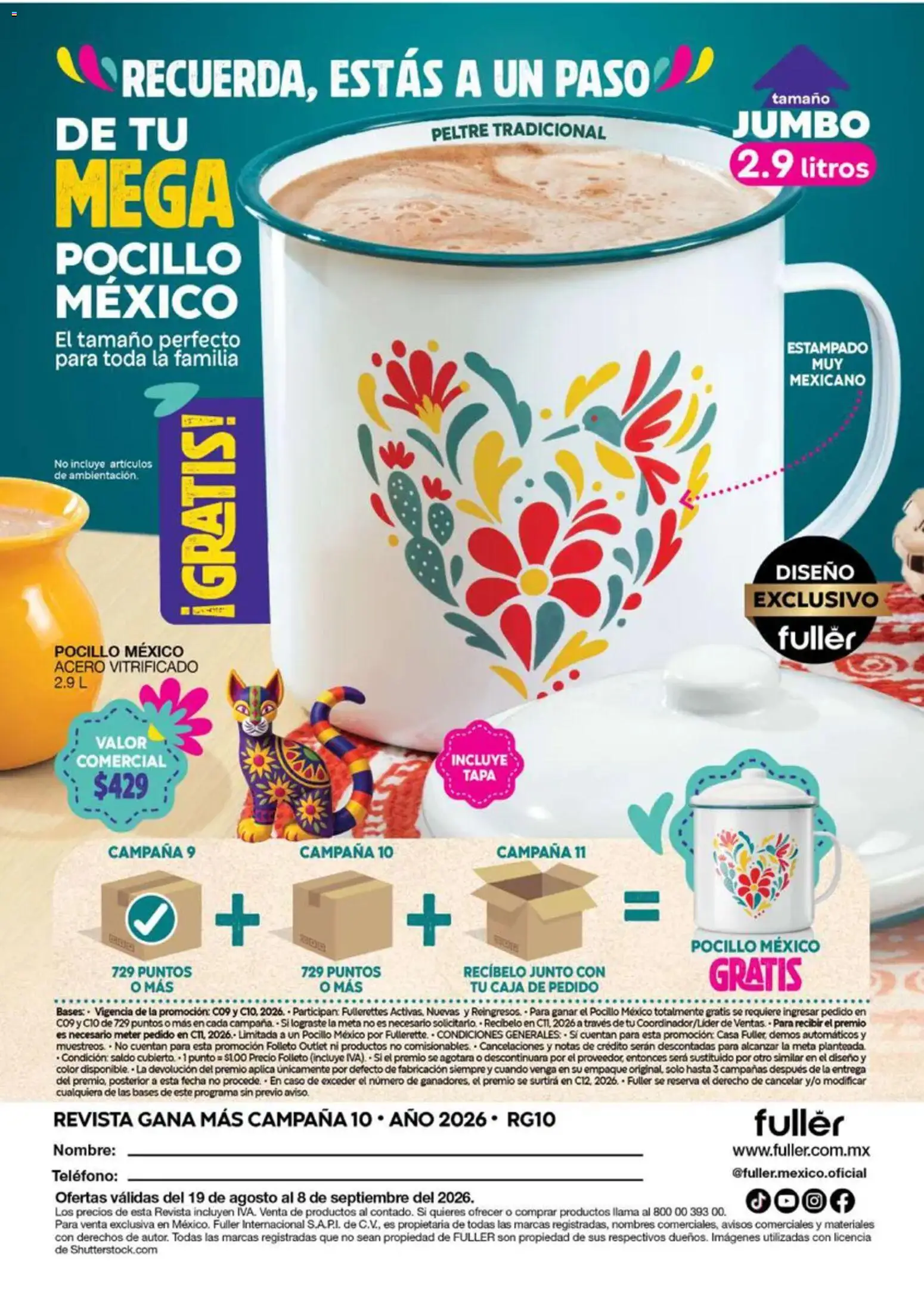 Nuevas ofertas de Fuller válidas en toda la República Mexicana desde el 19/08/2026. ¡Encuentra las mejores ofertas en Fuller Gana Más 10 2026! | Página: 40 | Productos: Pocillo, Caja, Teléfono, Revista
