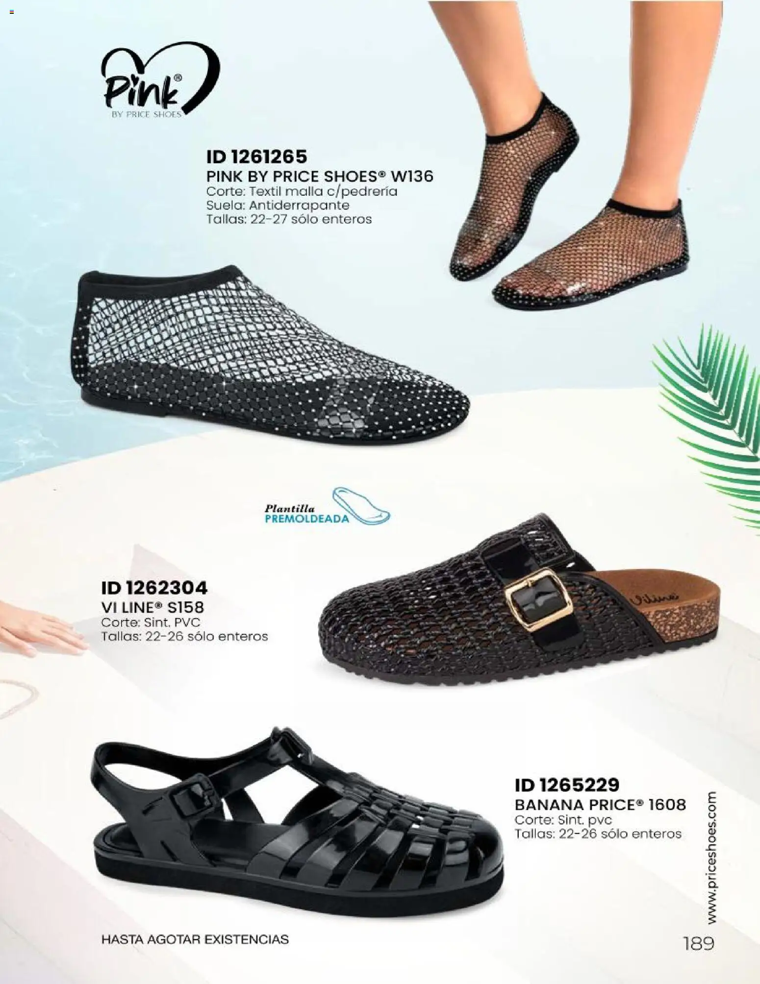 Nuevas ofertas de Price Shoes válidas en toda la República Mexicana desde el 23/06/2026. ¡Encuentra las mejores ofertas en Price Shoes catálogo Sandalias 2026! | Página: 189 | Productos: Malla