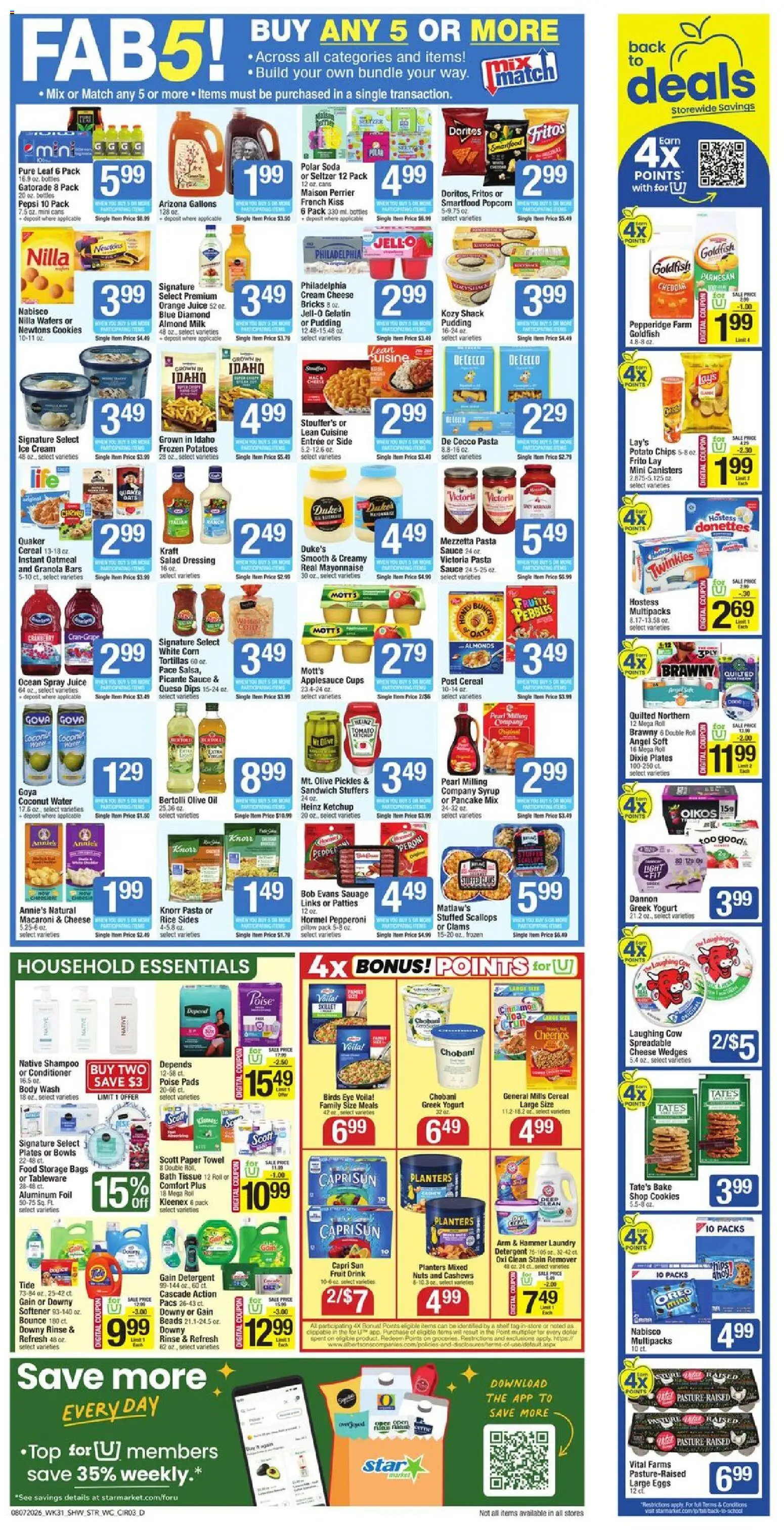 Star Market Weekly Ad - MA - valid from 08/07/2026 | Page: 3 | Products: Yogurt, Eggs, Juice, Cream