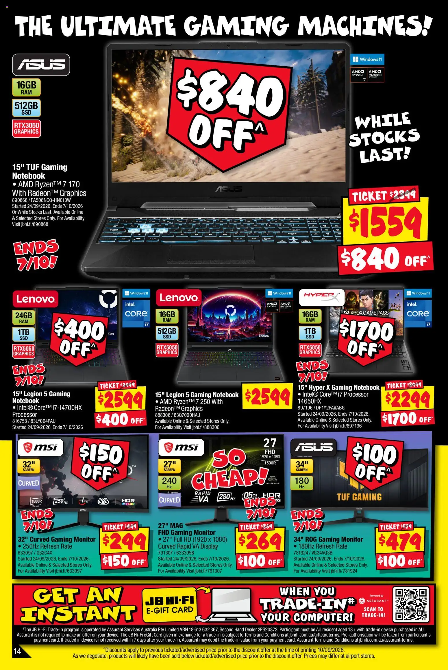 JB Hi-Fi catalogue - valid from 24/09/2026 | Page: 14 | Products: Device, Monitor, Computer, Screen