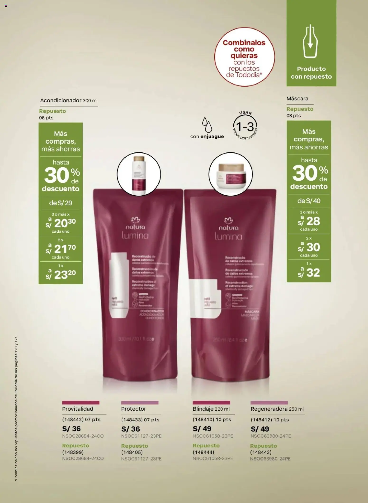 Catálogo Natura válido desde 24.05.2026 | Página: 120 | Productos: Máscara, Acondicionador