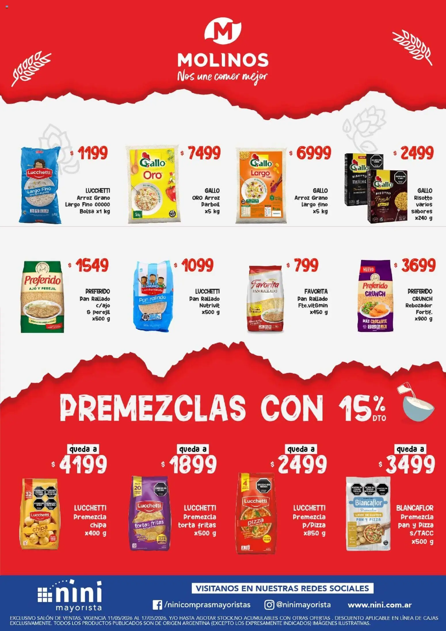 NINI Mayorista ofertas │ válido desde el 11.05.2026 | Página: 26 | Productos: Bolsa, Pan, Arroz, Perejil