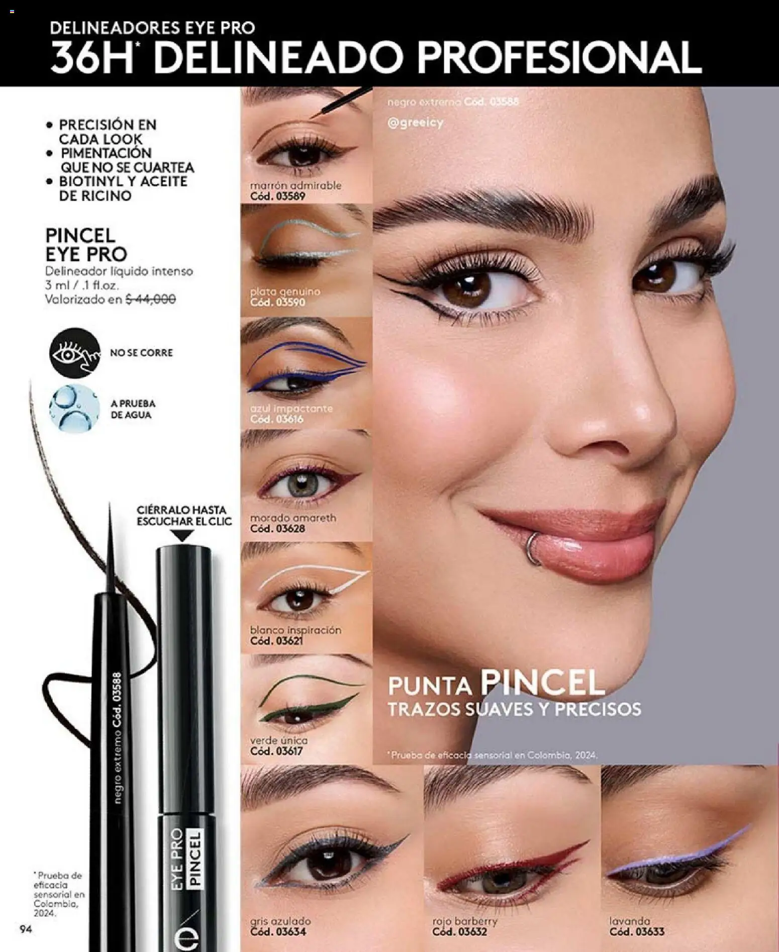 Ésika revista - valida desde el 04.05.2026 | Página: 96 | Productos: Agua, Delineador, Aceite