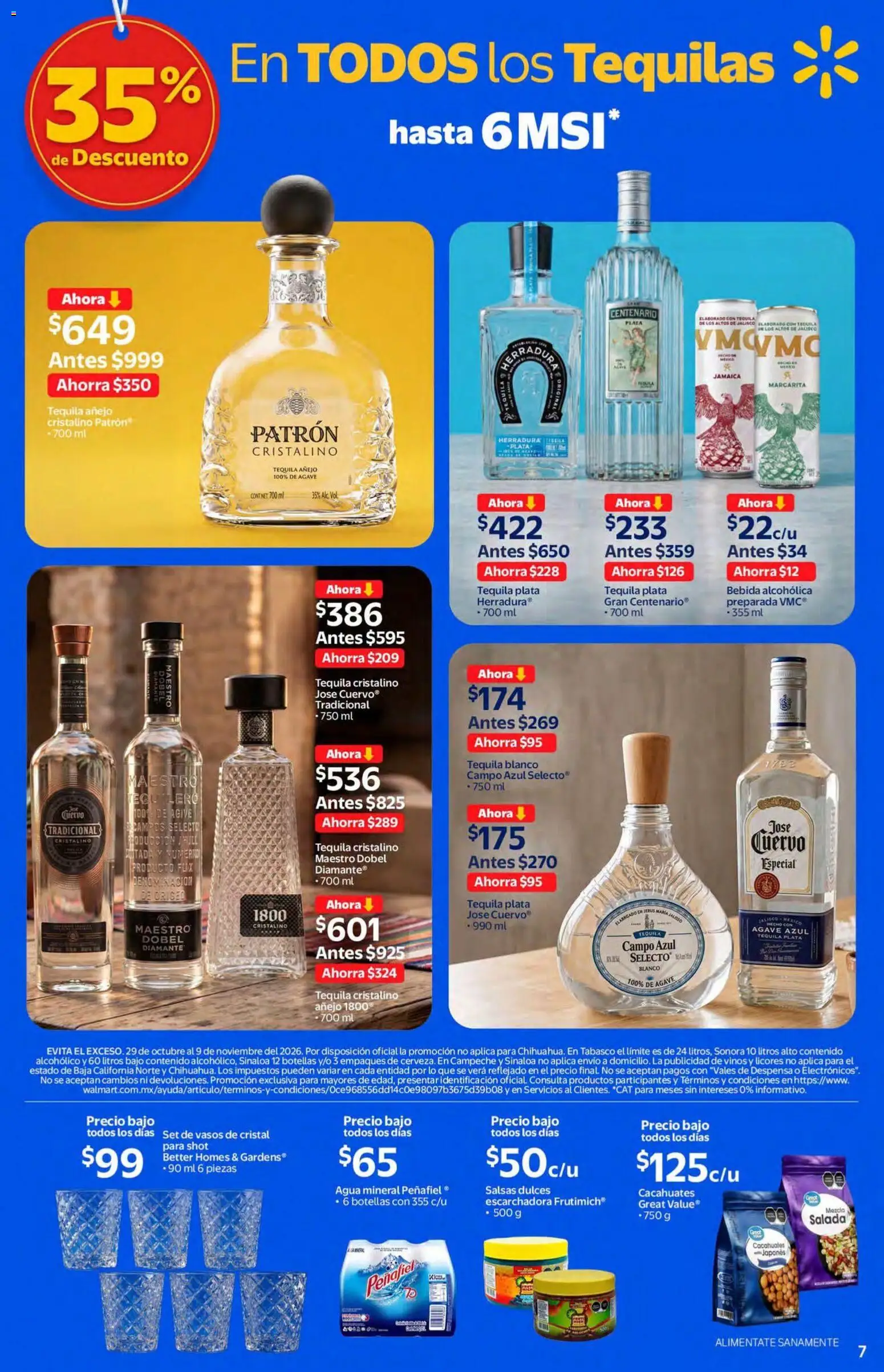 Nuevas ofertas de Walmart válidas en toda la República Mexicana desde el 29/10/2026. ¡Encuentra las mejores ofertas en Walmart folleto Vinos y Licores! | Página: 7