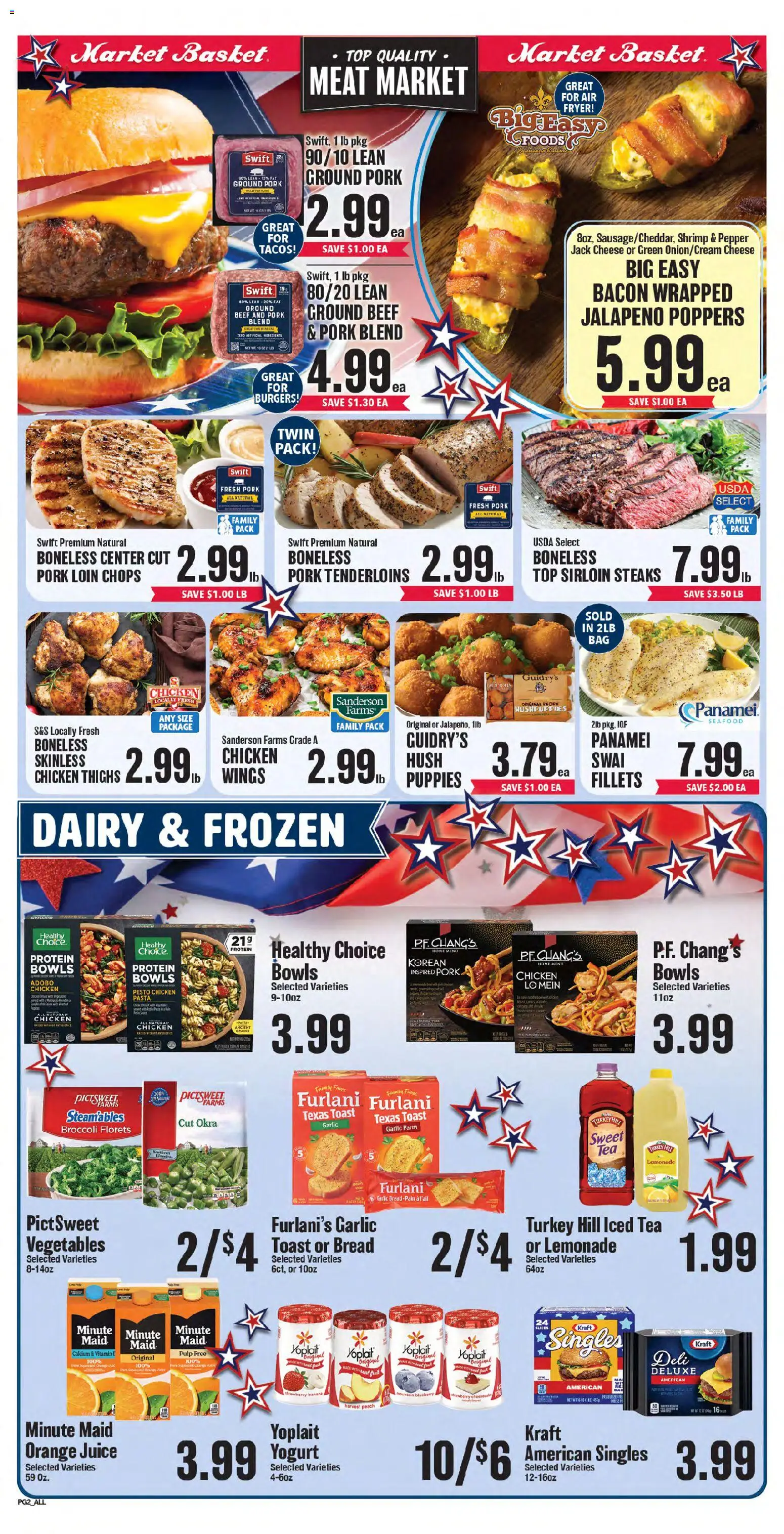 Market Basket Weekly Ad - valid from 07/29/2026 | Page: 4 | Products: Yogurt, Pork, Beef, Cheesecake