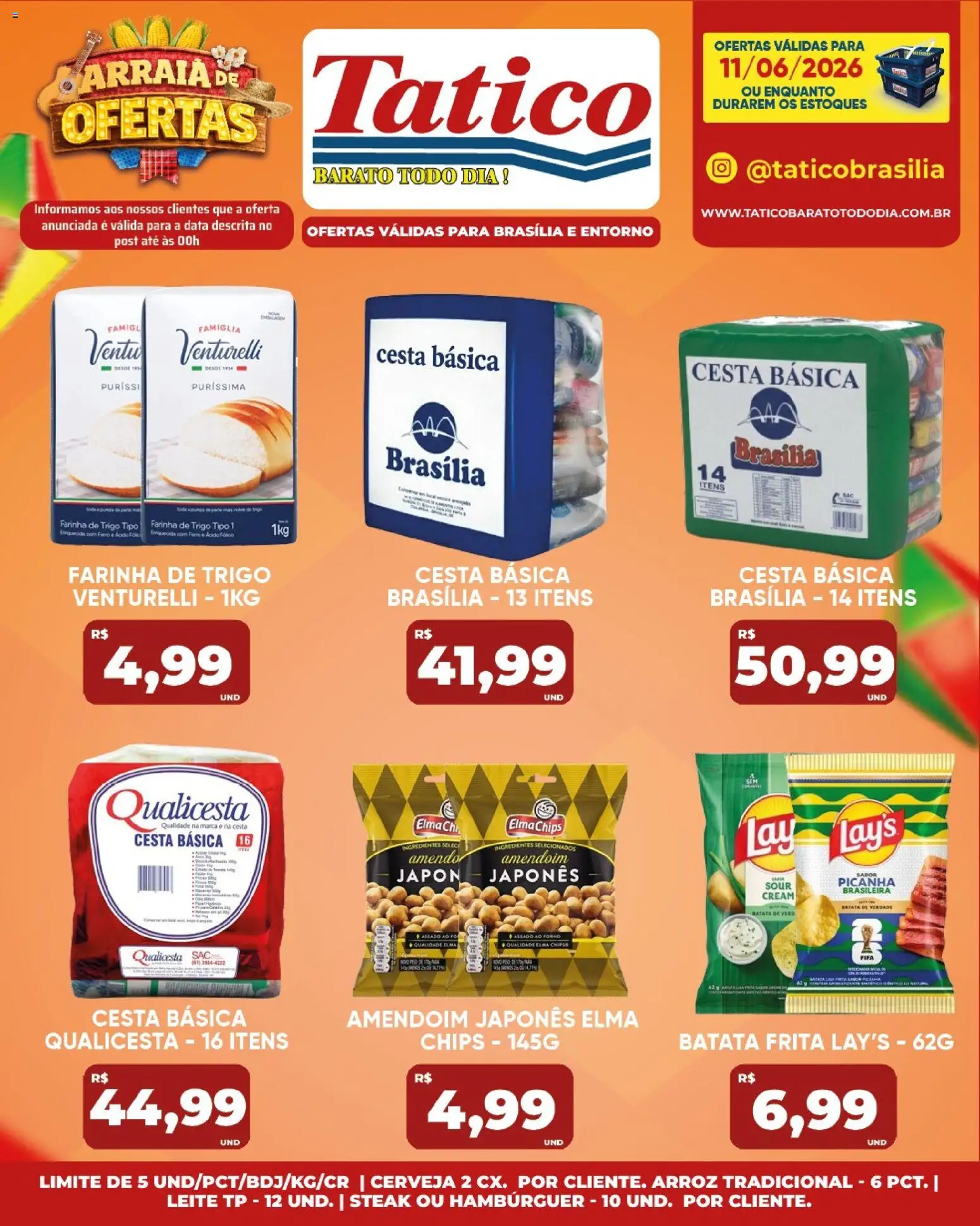 Tatico Folheto - válido de 11.06.2026 | Página: 16 | Produtos: Forno, Leite, Hambúrguer, Batata