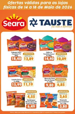 Tauste ofertas Seara - Pré-Visualização do folheto da loja Tauste, válido de 14.05.2026