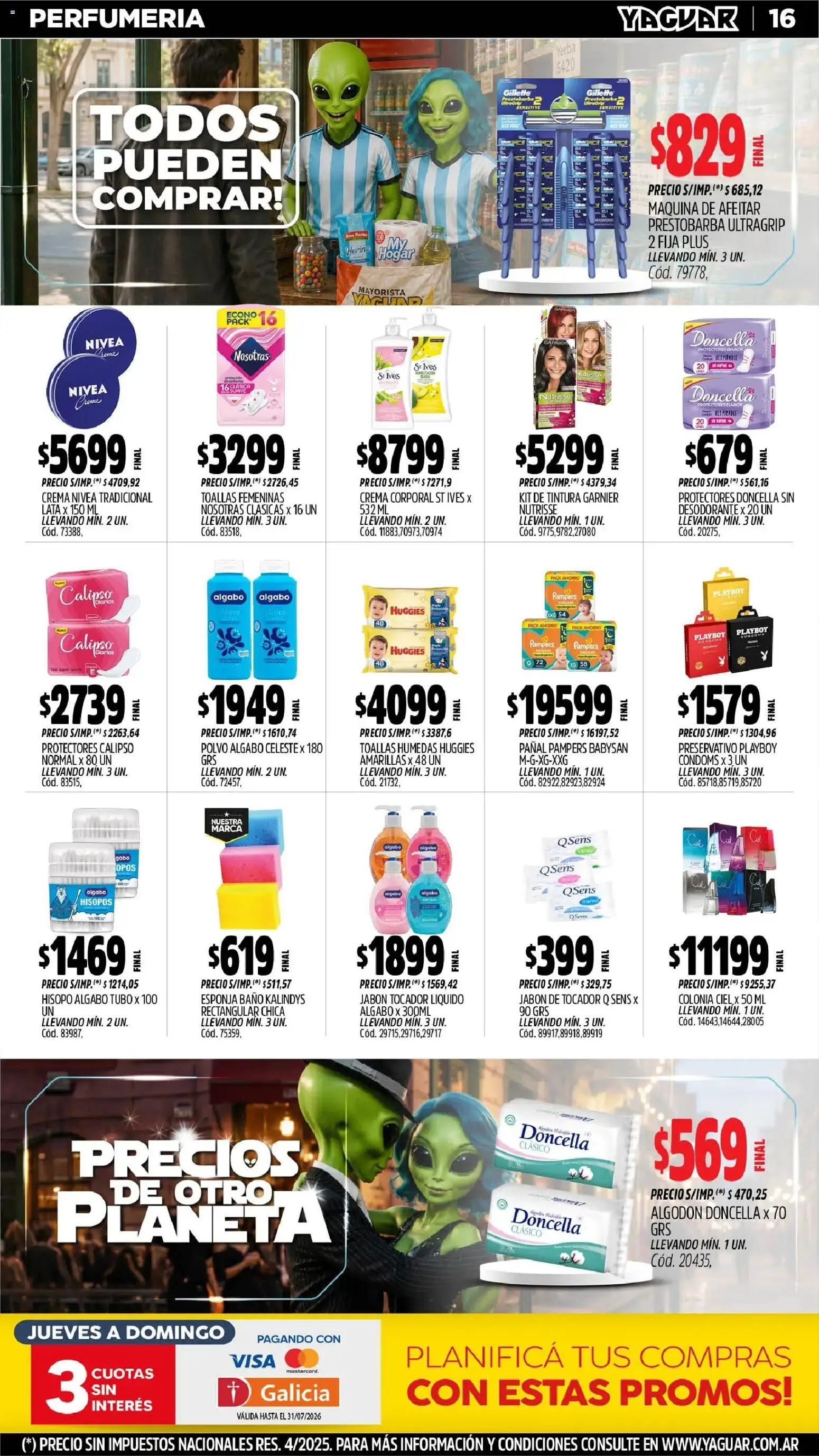 Yaguar - Oferta Semanal Salta │ válido desde el 29/06/2026 | Página: 17 | Productos: Algodón, Baño, Polvo, Tintura
