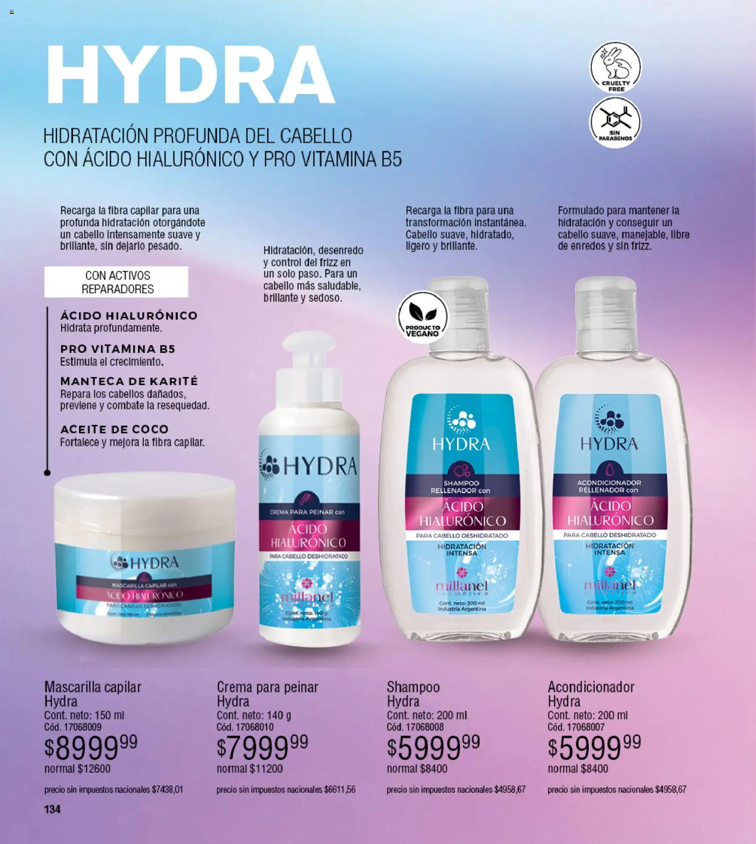 Millanel - Catálogo │ válido desde el 27.04.2026 | Página: 134 | Productos: Mascarilla, Aceite, Shampoo, Manteca