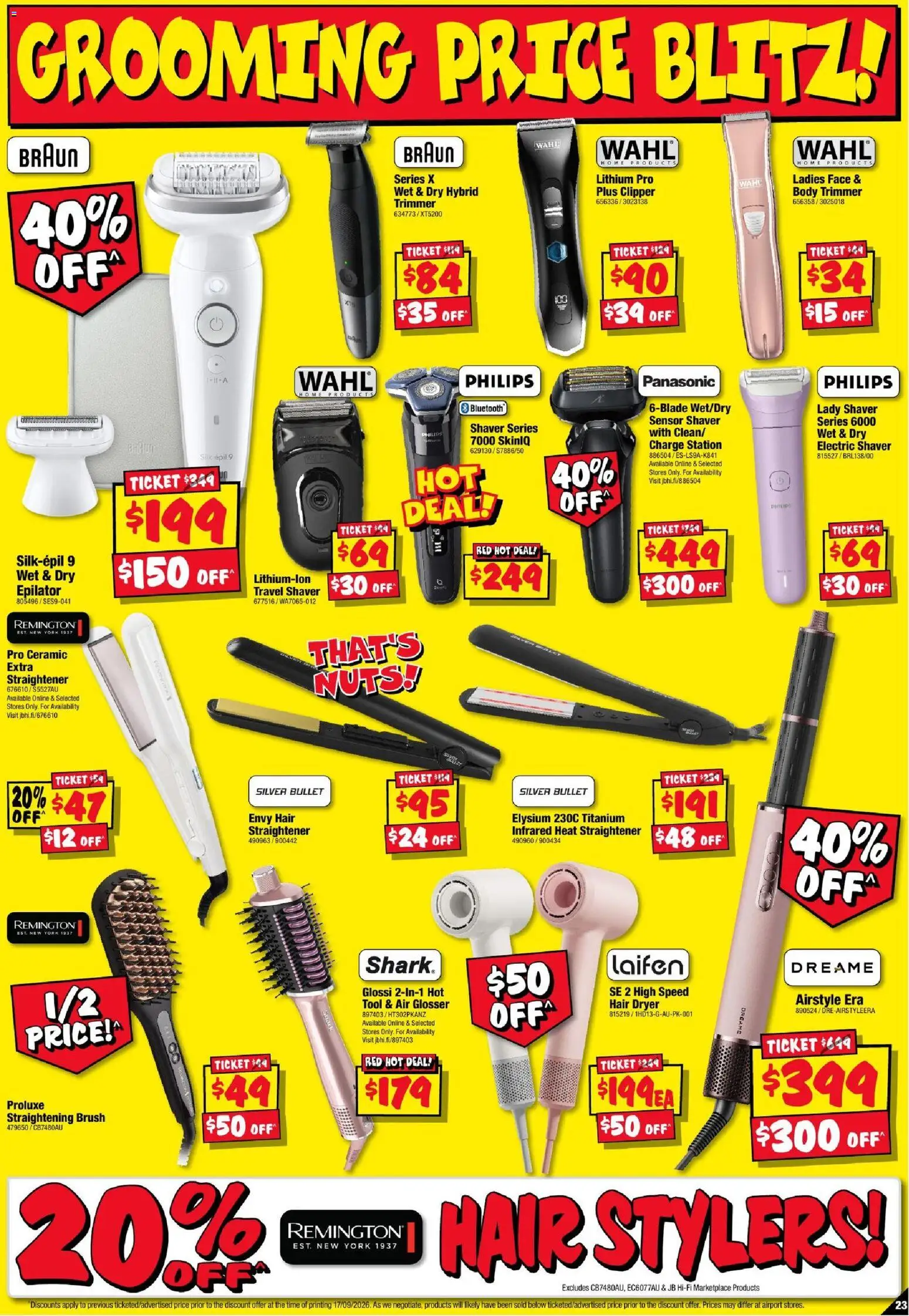 JB Hi-Fi catalogue - valid from 24/09/2026 | Page: 23 | Products: Brush, Nuts, Dryer, Electric shaver