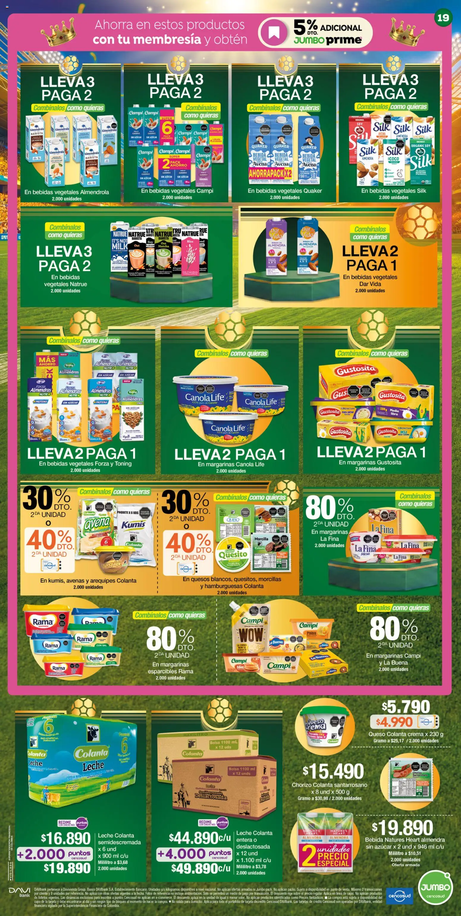 Jumbo revista - valida desde el 25/06/2026 | Página: 19 | Productos: Almendras, Azucar, Morcilla, Queso