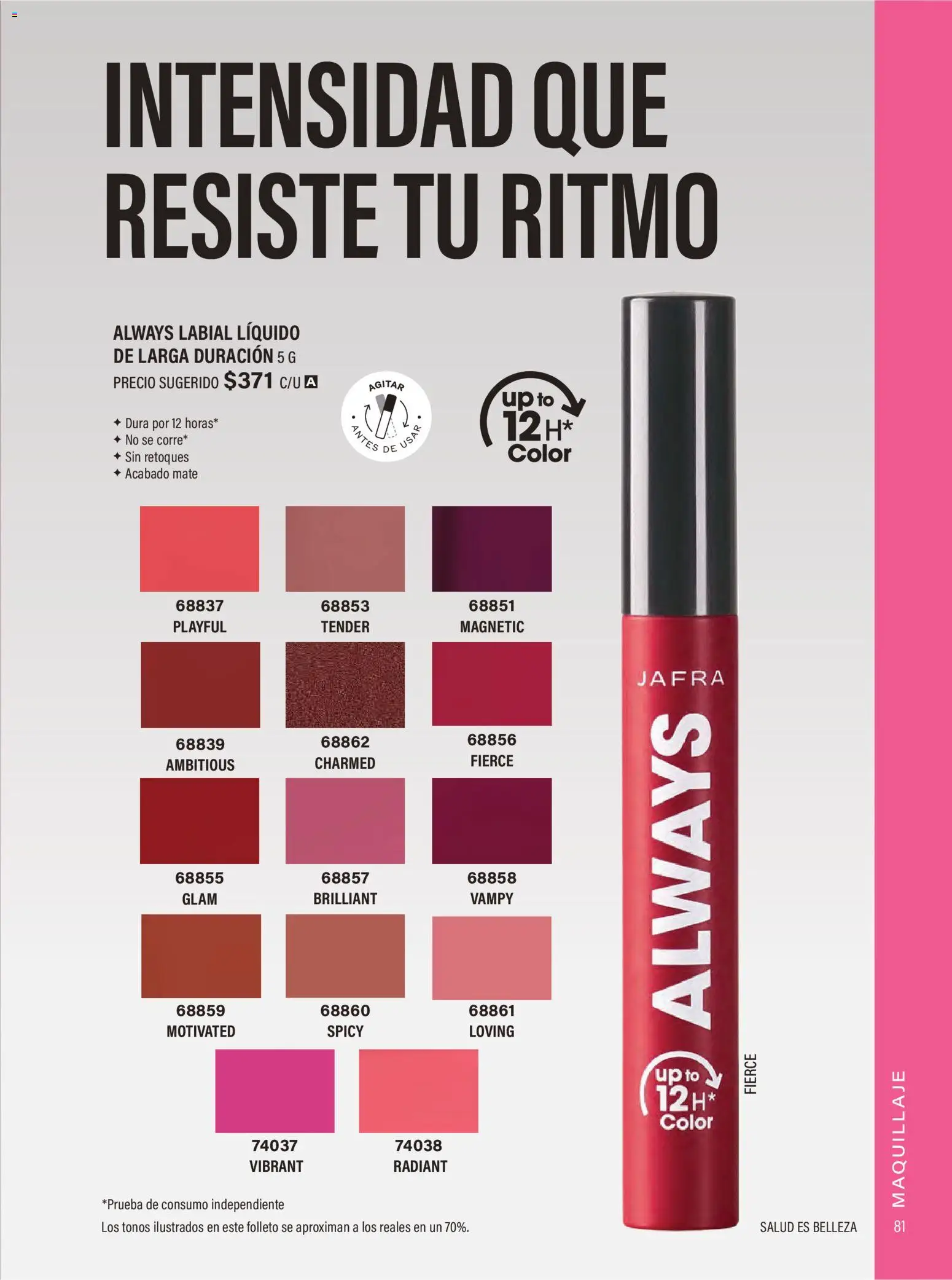 Nuevas ofertas de JAFRA válidas en toda la República Mexicana desde el 01/07/2026. ¡Encuentra las mejores ofertas en JAFRA catálogo Organizador de Ventas! | Página: 81 | Productos: Mate, Maquillaje