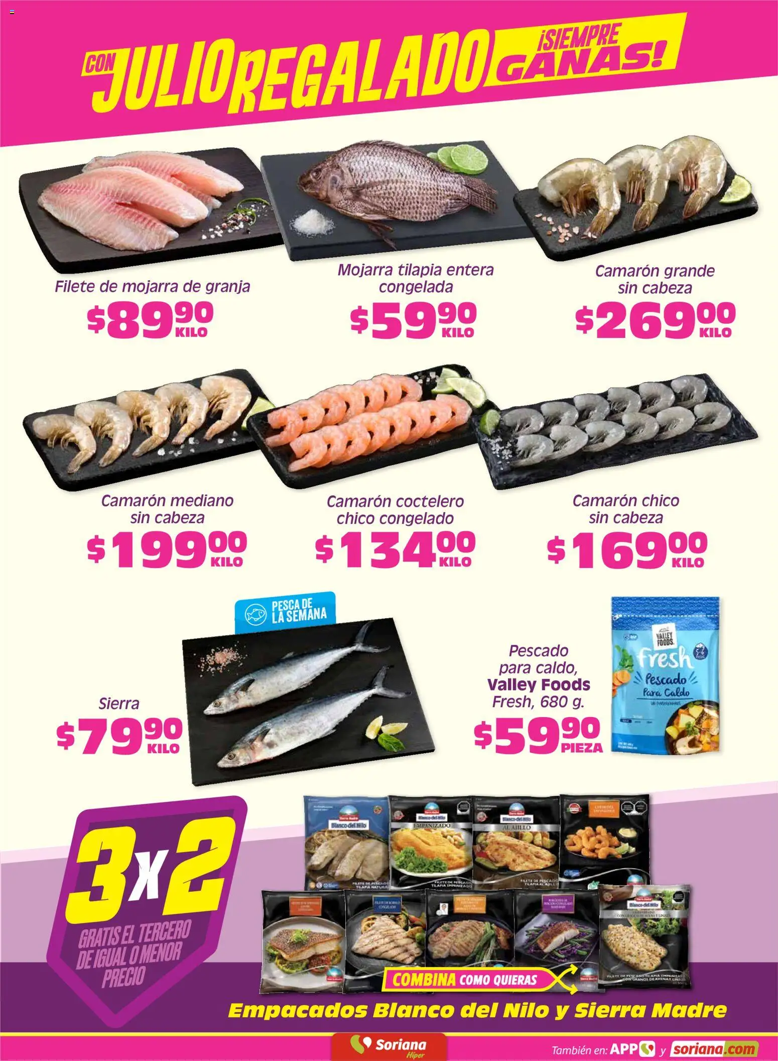 Nuevas ofertas de Soriana válidas en toda la República Mexicana desde el 29.05.2026. ¡Encuentra las mejores ofertas en Soriana Fin de Semana Híper: Tamaulipas (excepto Cd. Victoria y Tampico)! | Página: 4 | Productos: Sierra