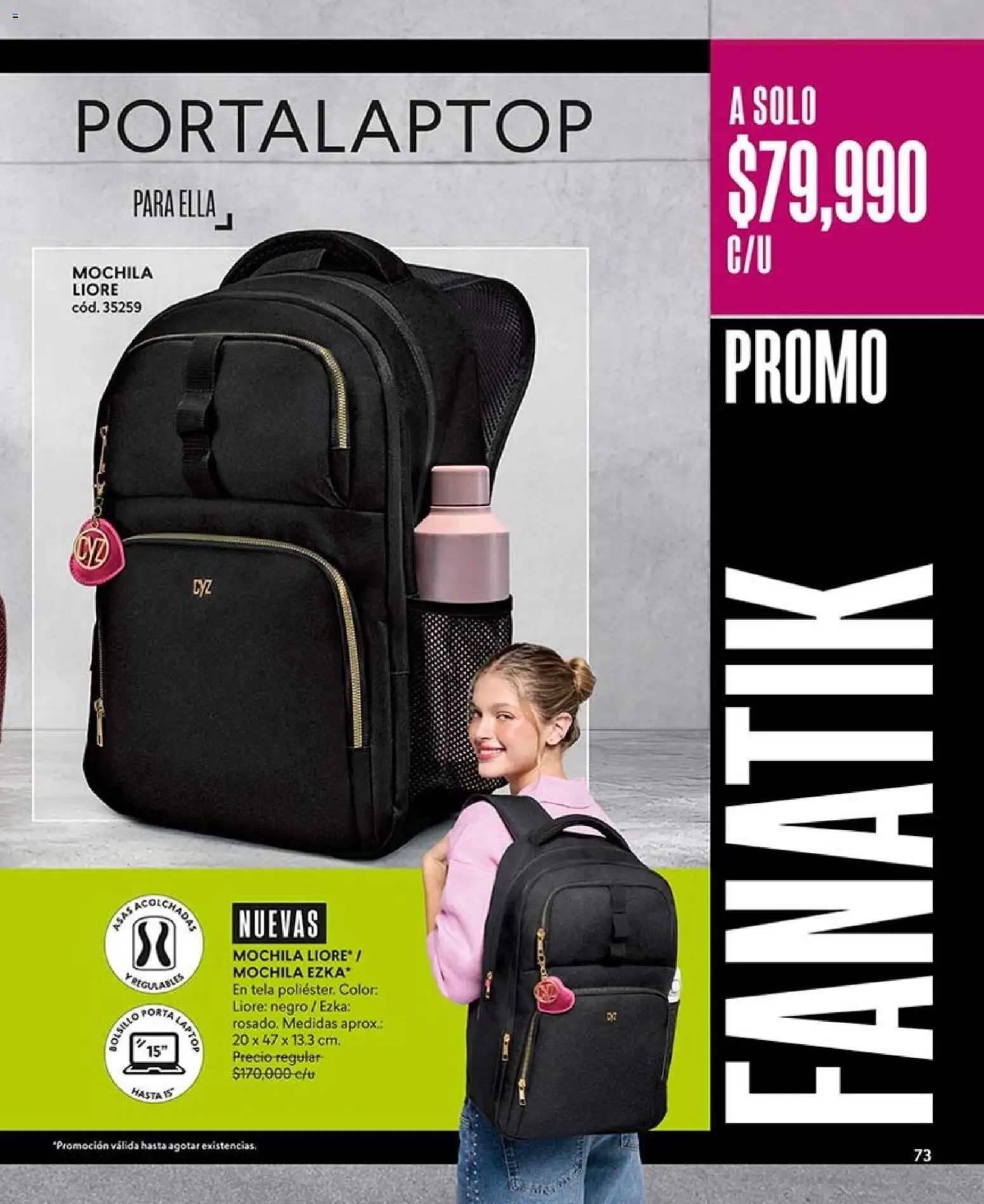 CyZone revista - valida desde el 07/09/2026 | Página: 73 | Productos: Mochila